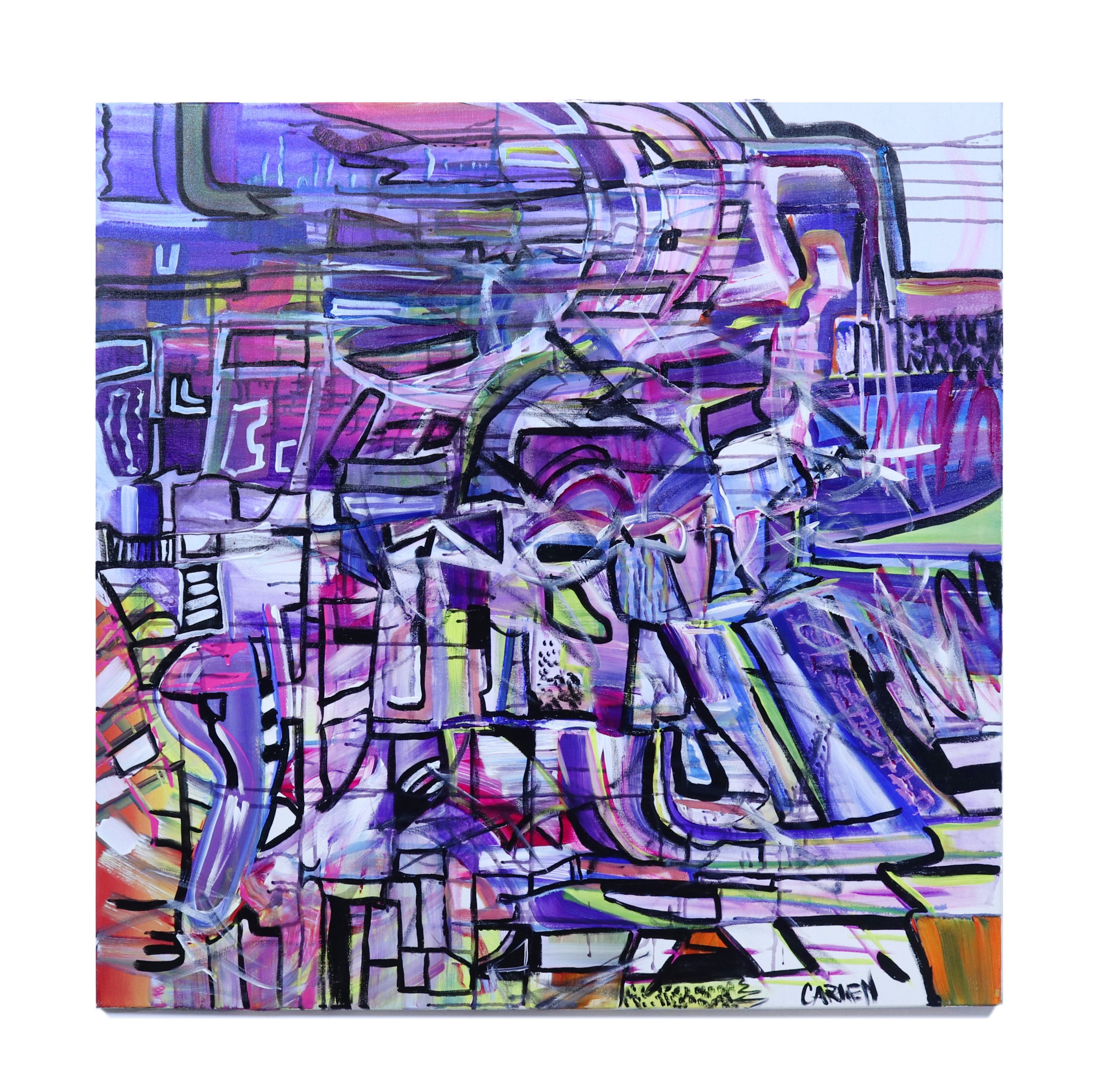Violet, acrylic on canvas, 36" x 36", 2024