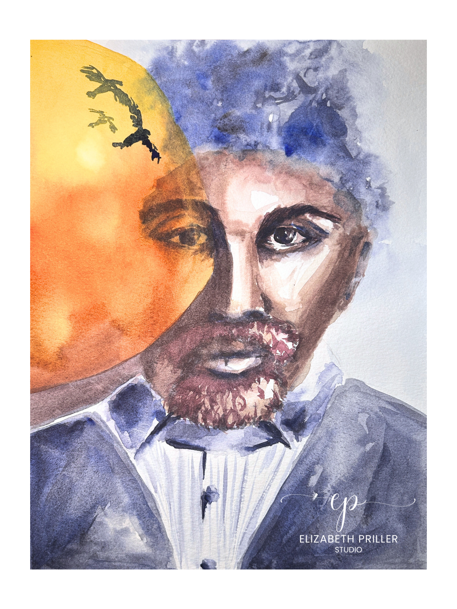Smoke - Original Watercolor 12x9 in