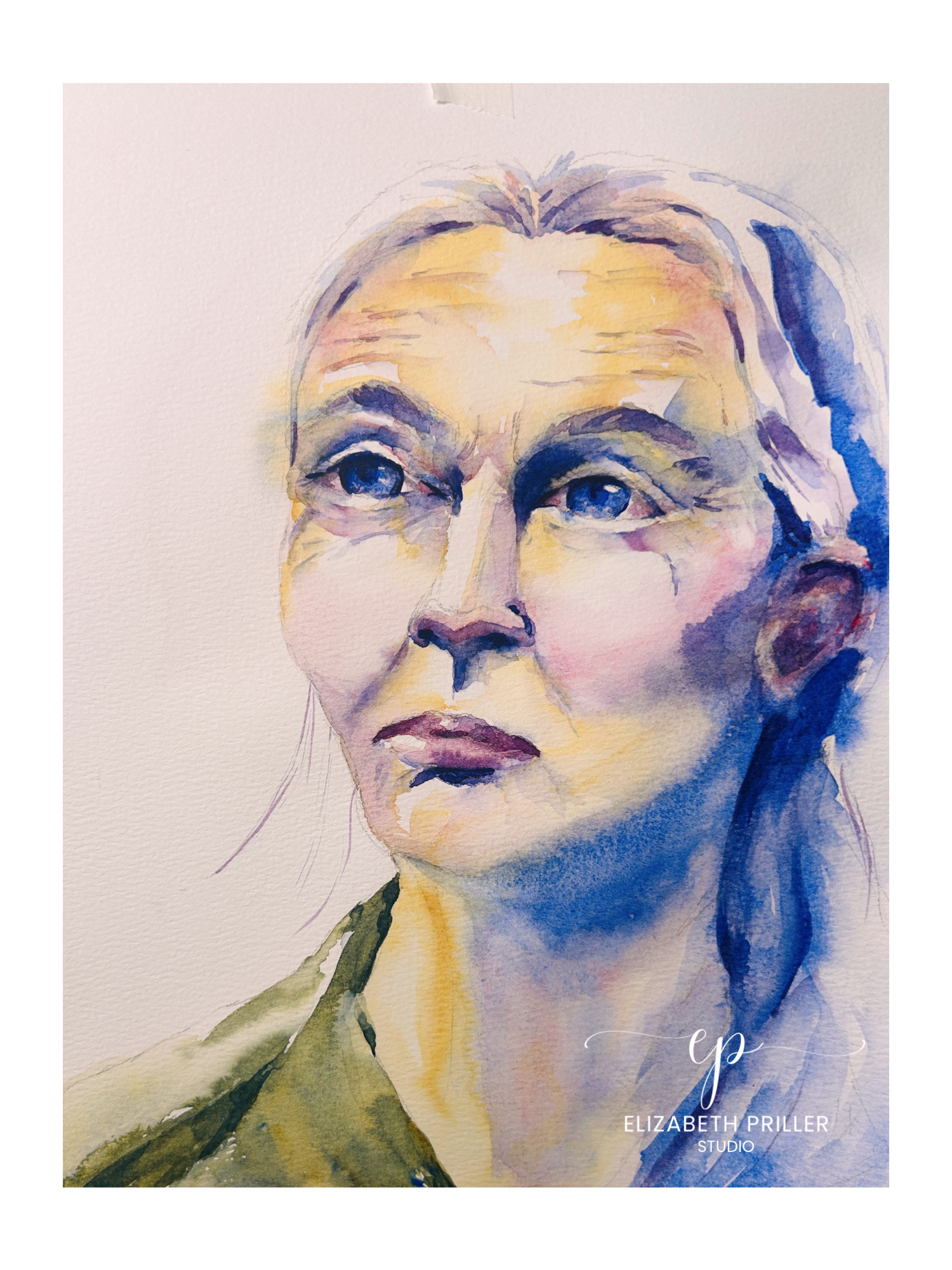 Jane 2 - Original Watercolor 12x9 in