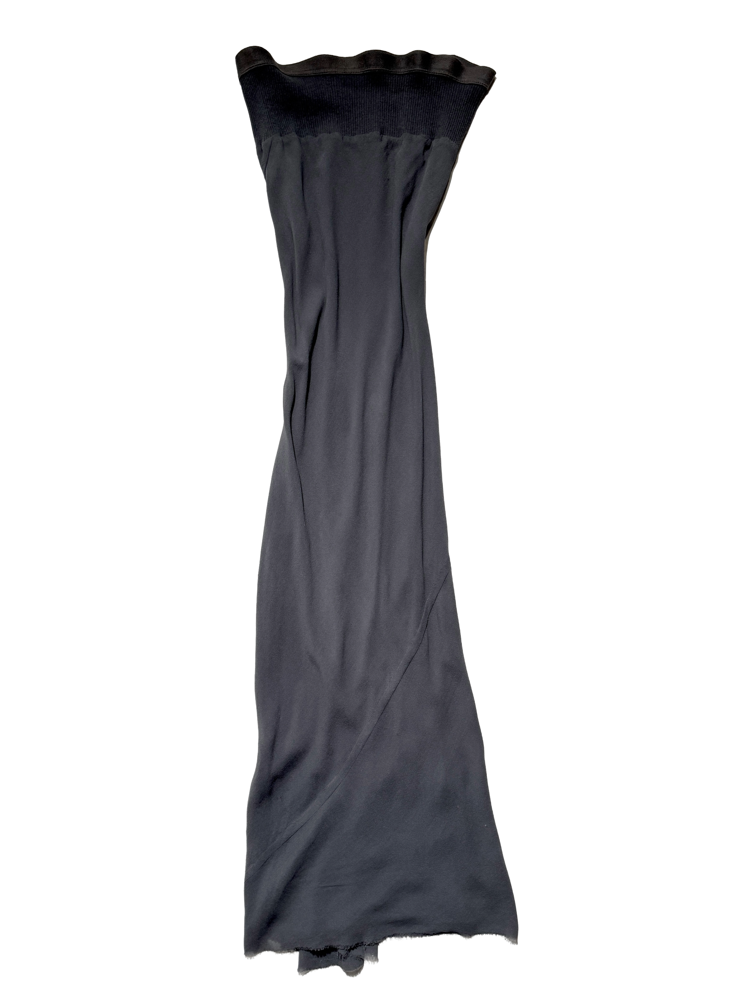 Rick Owens SS 2006 Tungsten Draped Silk Mermaid Skirt