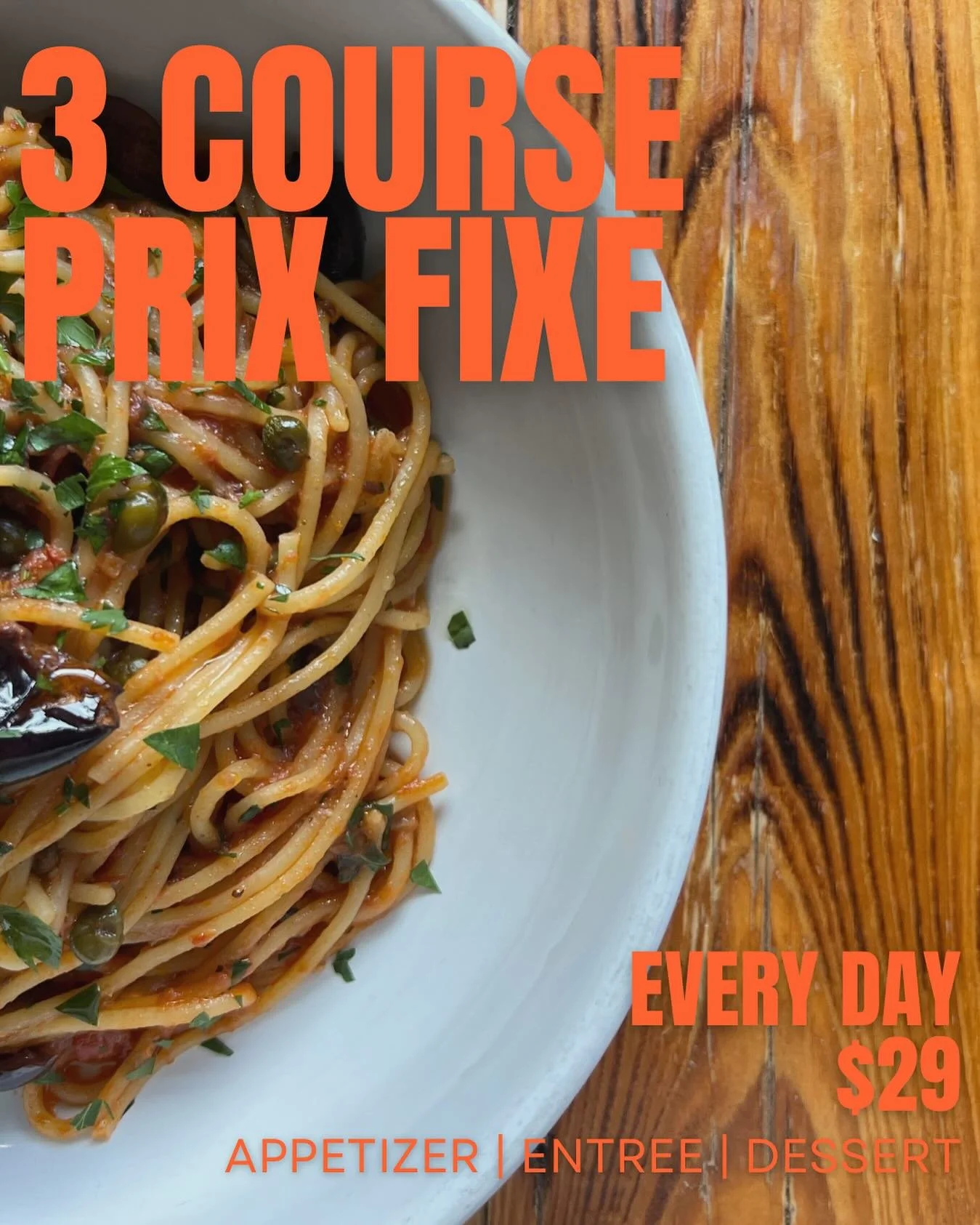 The deal of the town that you definitely don&rsquo;t want to miss. Three beautiful courses for only $29. 

Buon apetito! Reservations on our website or Tock. Walk ins welcome!
&bull;
&bull;
&bull;
#louisvillefood #kentuckyderby #kyderby #louisvilleky