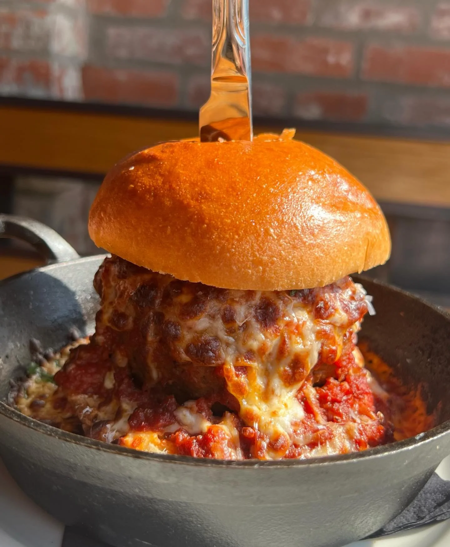 This giant meatball sandwich is what&rsquo;s for brunch!

Join us every Saturday and Sunday from 10am till 2pm for the most fun Italian brunch in town. 

Reservations on our website or Tock. Walk ins welcome!