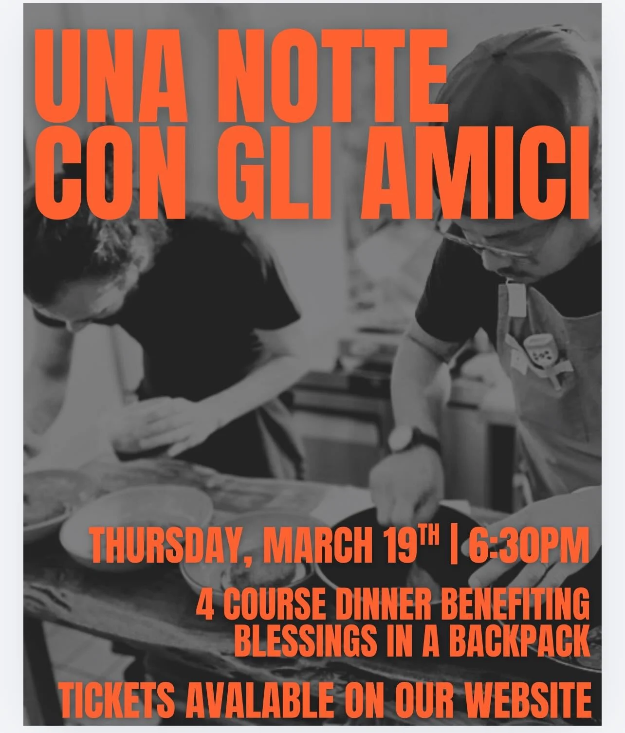 On March 19, Ciao will host a special four-course dinner featuring Chef Emil David alongside Italian guest chef and close friend, Chef Ivano Lauretti.

Chef Ivano of Rome, Italy, and Chef Emil, a native of the Philippines who spent a decade living an