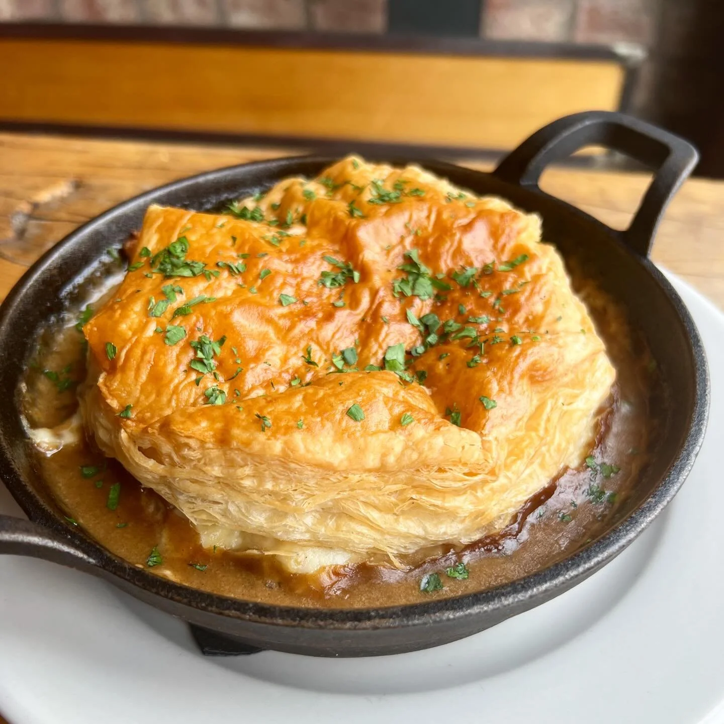 A new satisfying entree..

CHICKEN MARSALA POT PIE
seared chicken breast, roasted mushrooms, potatoes, fresh spring peas and balsalmic glazed cippolini with creamy marsala sauce baked in a flaky crust

Buon apetito! Reservations on our website or Toc