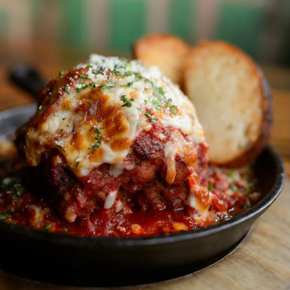 Large, in charge and always a fav. Try our 10oz giant all beef meatball!

Buon apetito! Reservations on our website or Tock, walk ins welcome.