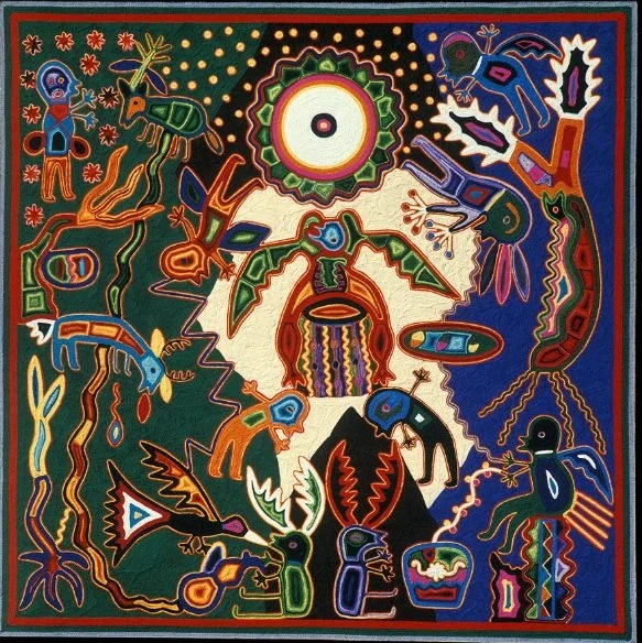 colorful painting of Kauyumarie's Nierika