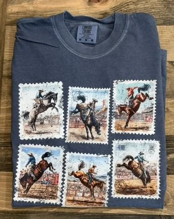 Rodeo Postage Stamp Comfort Colors Tee