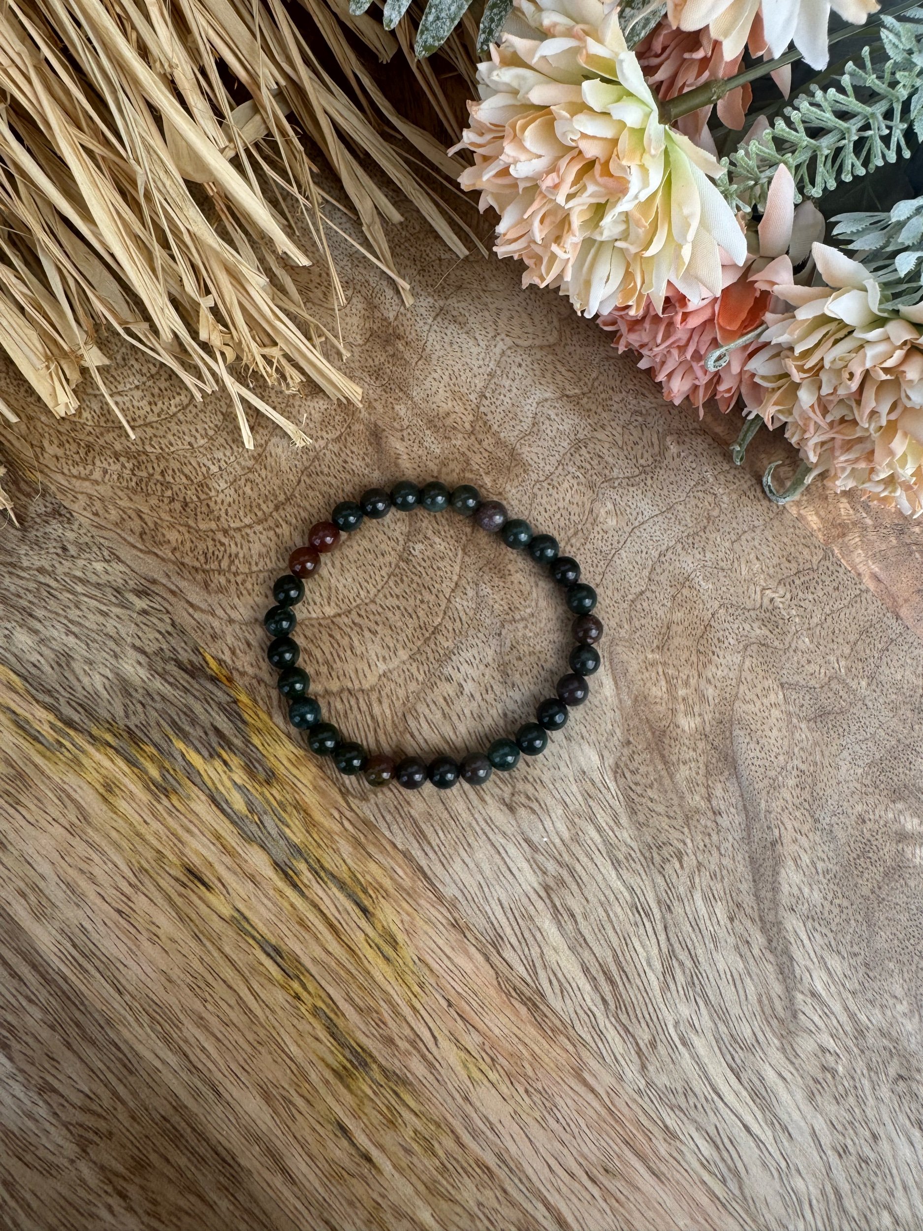 Bracelet Perles Moyennes en Jaspe
