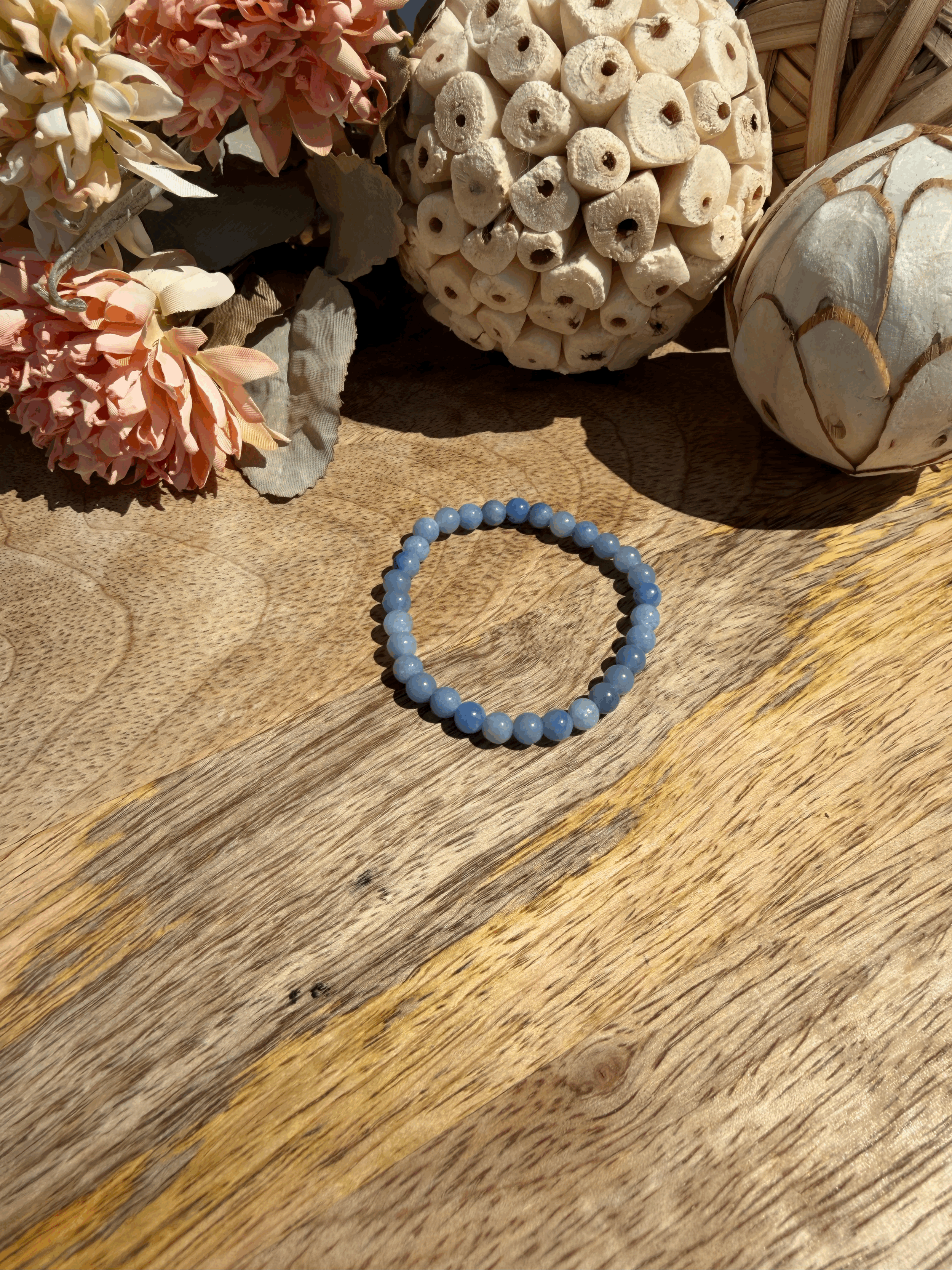 Petit Bracelet Enfant en Quartz Bleu