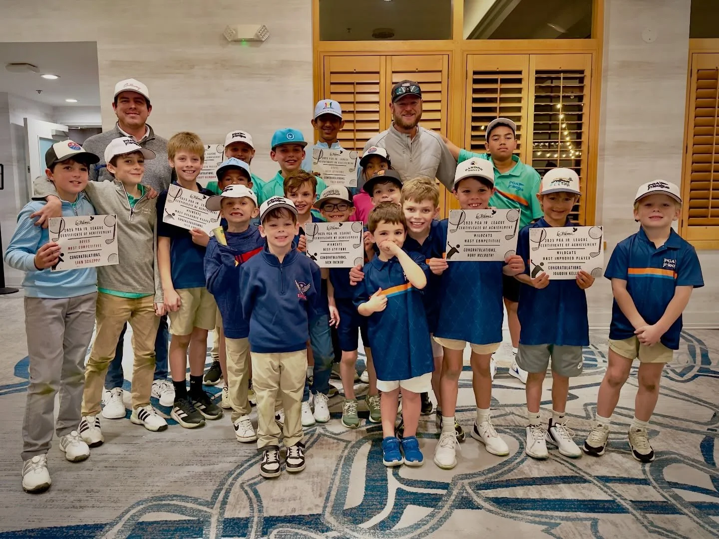 we wrapped up an awesome fall season of Jr Golf and celebrated our players the best way we know how 🏆⛳️

Season records: 🕊️ Doves: 4&ndash;0&ndash;1 | 🐾 Wildcats: 1&ndash;4

Each team handed out four end-of-season awards:
Wildcats Awards| 🏅 MVP: 