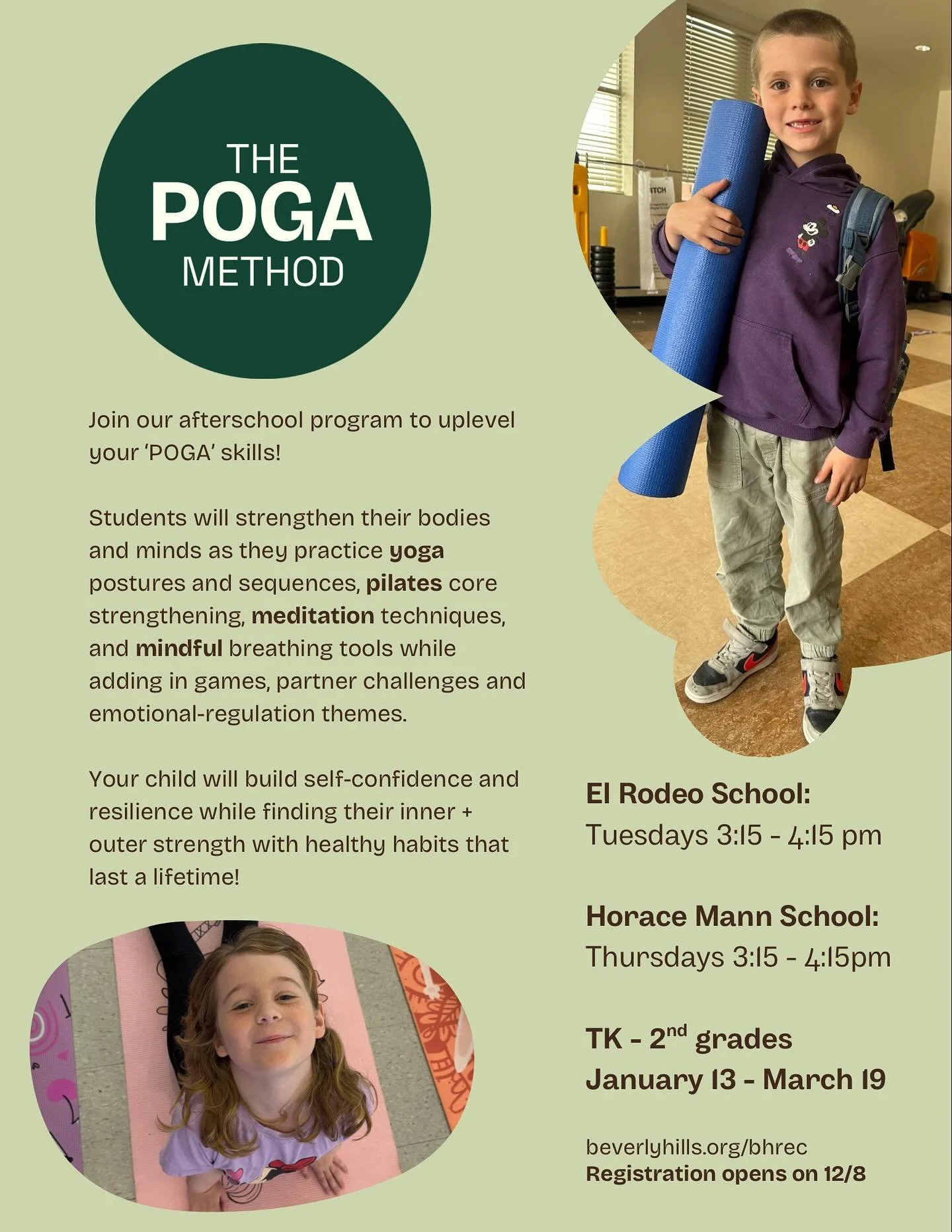 For our Los Angeles students 💚 Giving you a sneak preview of the Winter Session calendar.

#yogaforkids #pilatesforkids #beverlyhillskids #beverlyhillsfamilies #childrensmeditation #mindfulnessclass