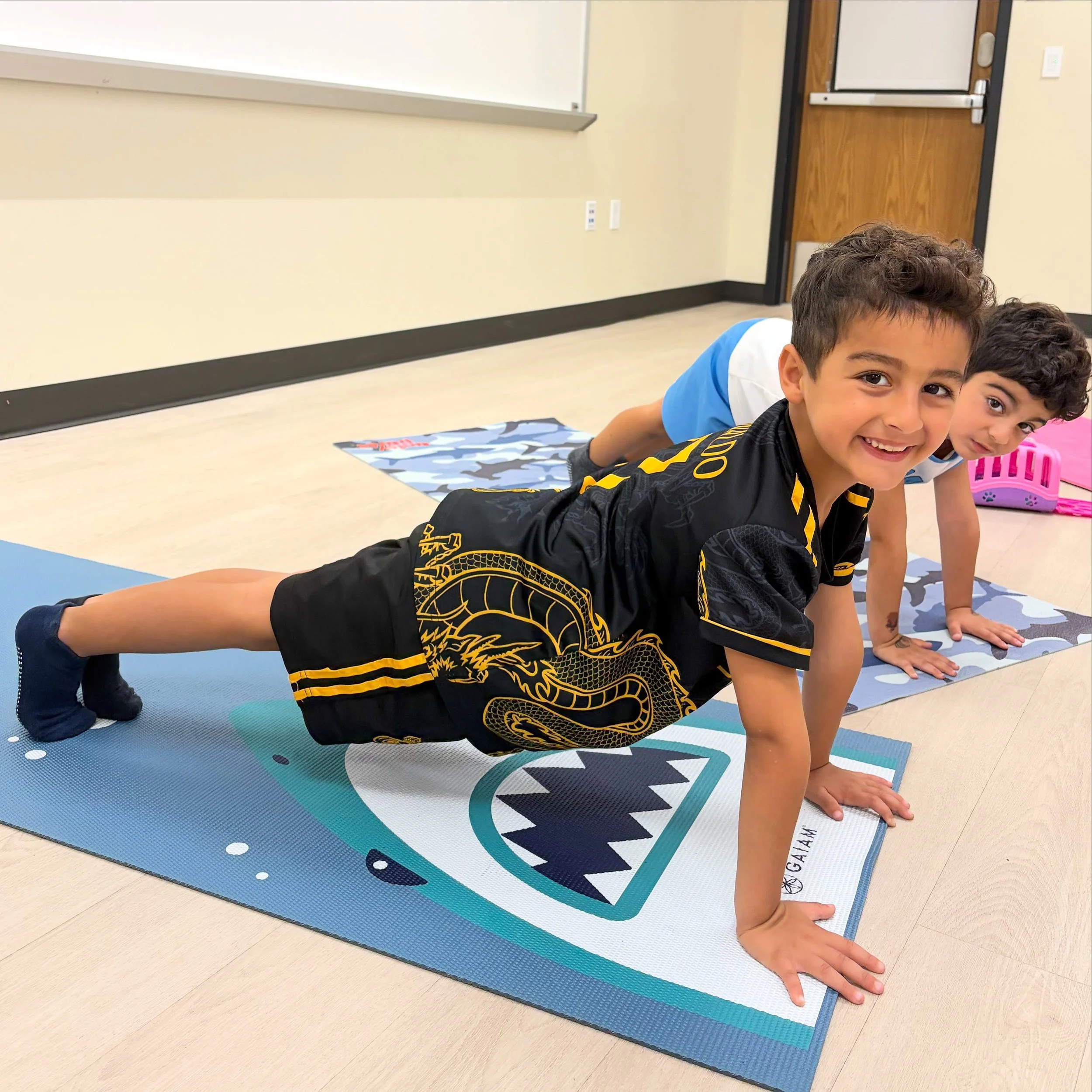 POGA planks giving our kids strength 💪 and smiles on Fridays afterschool! 😁