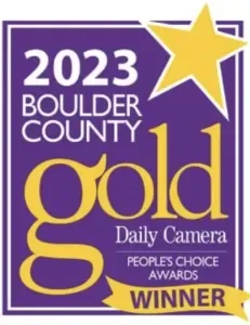 2023 Boulder County Gold winner badge from the Daily Camera Peoples Choice Awards