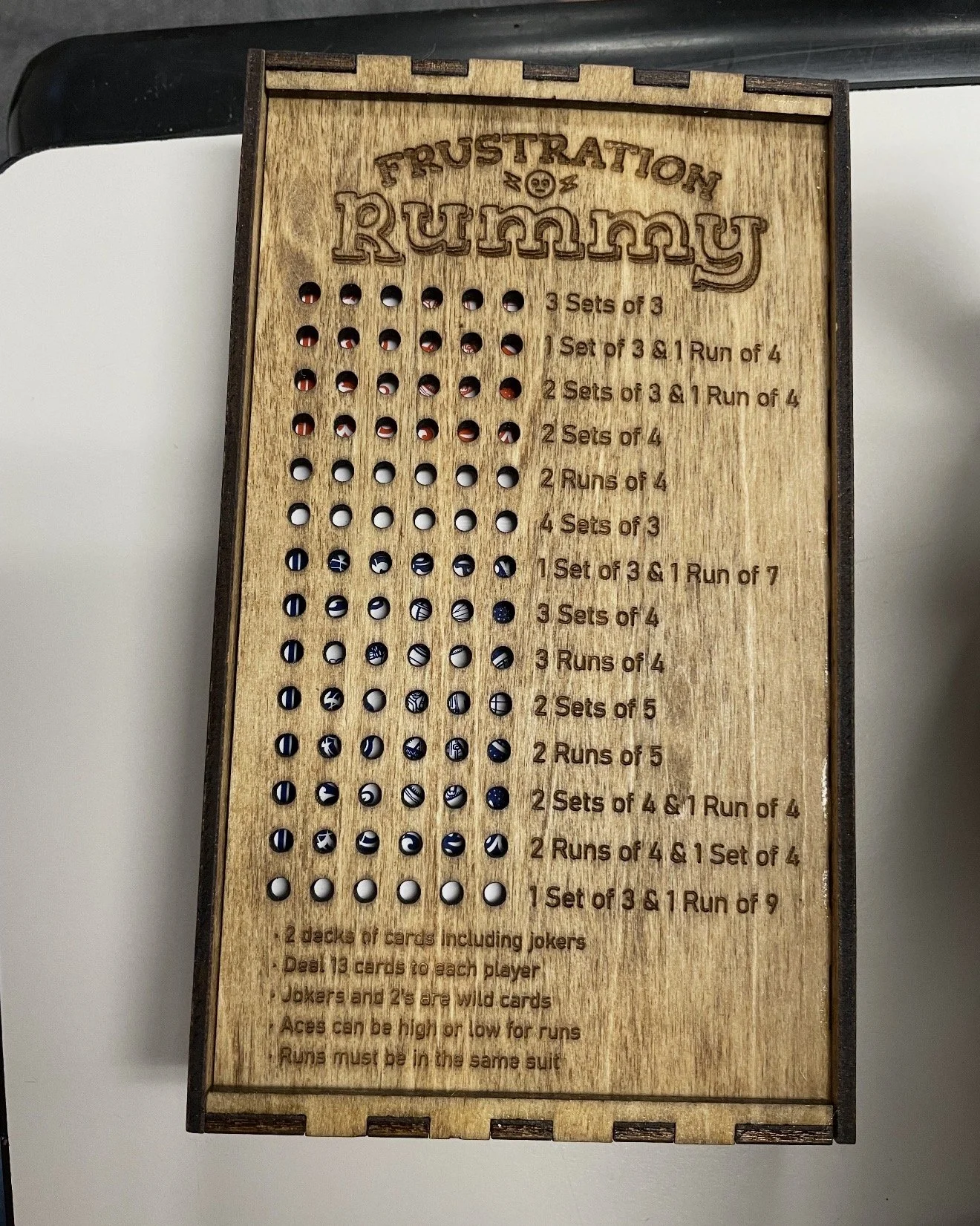 Frustration Rummy Scoreboard