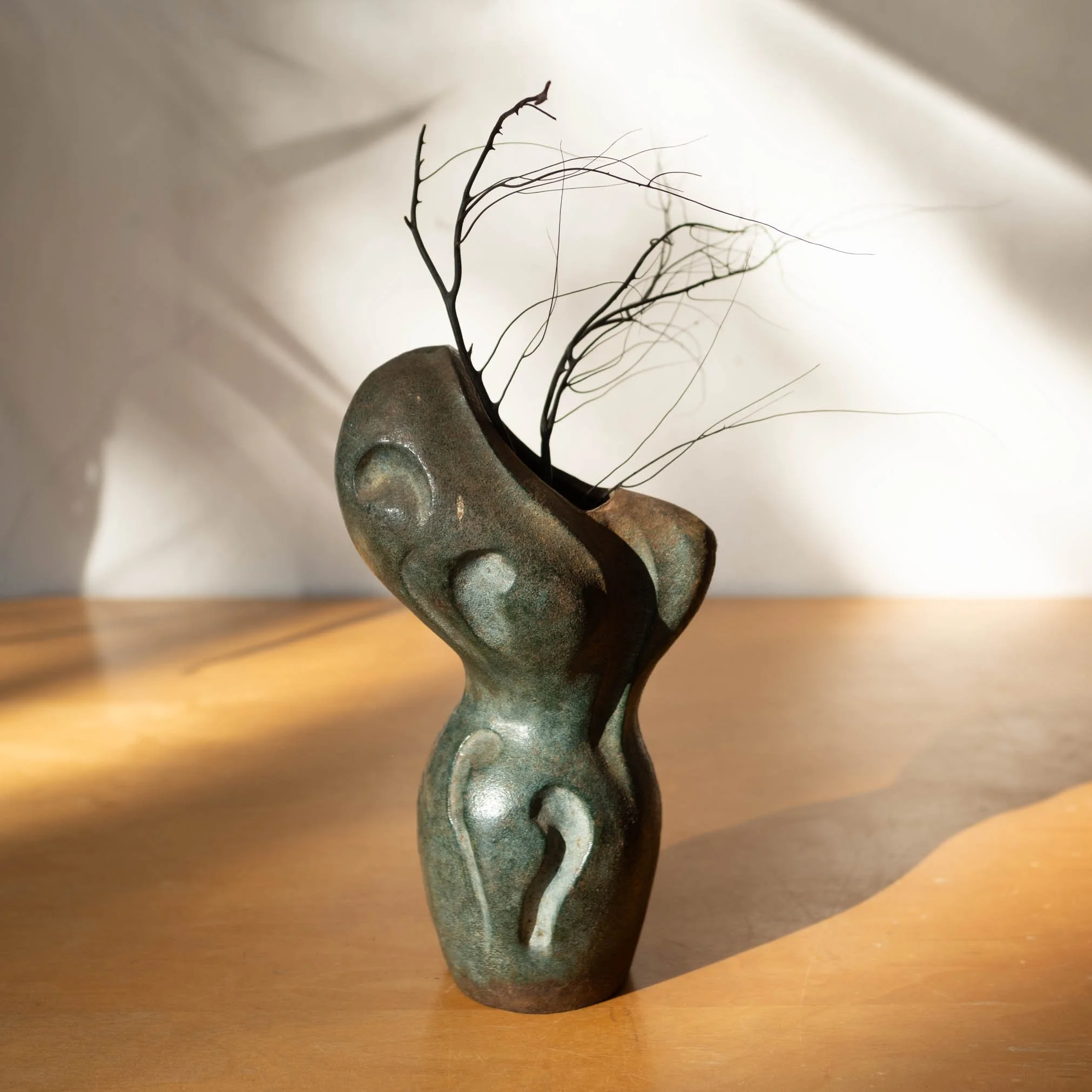 Japanese Cast Iron Vase