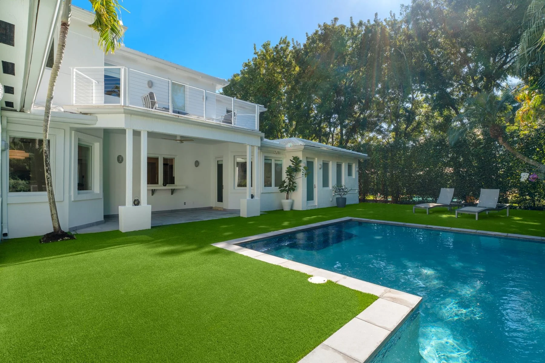 Backyard pool and patio