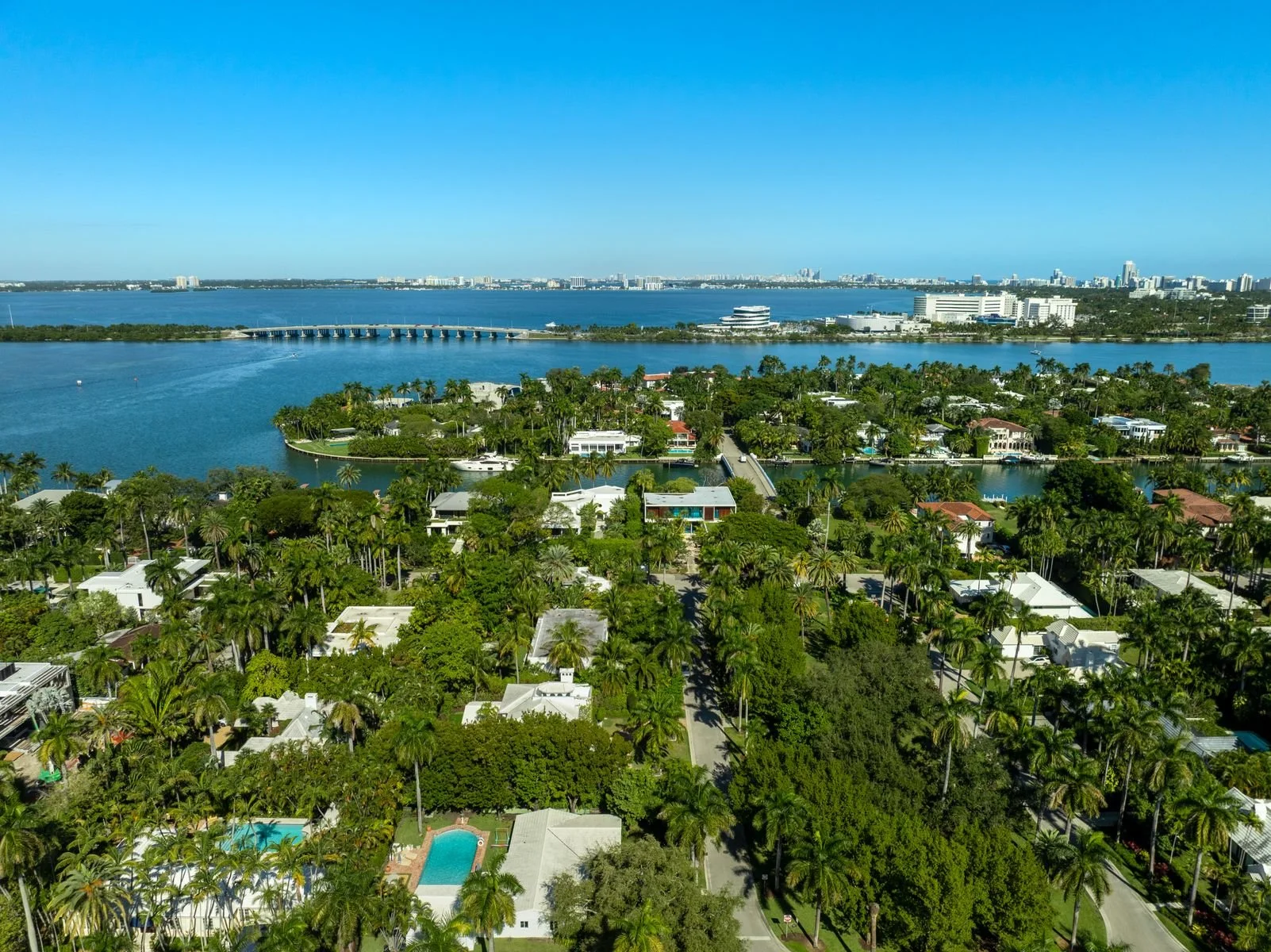 View of Biscayne Bay in the distance