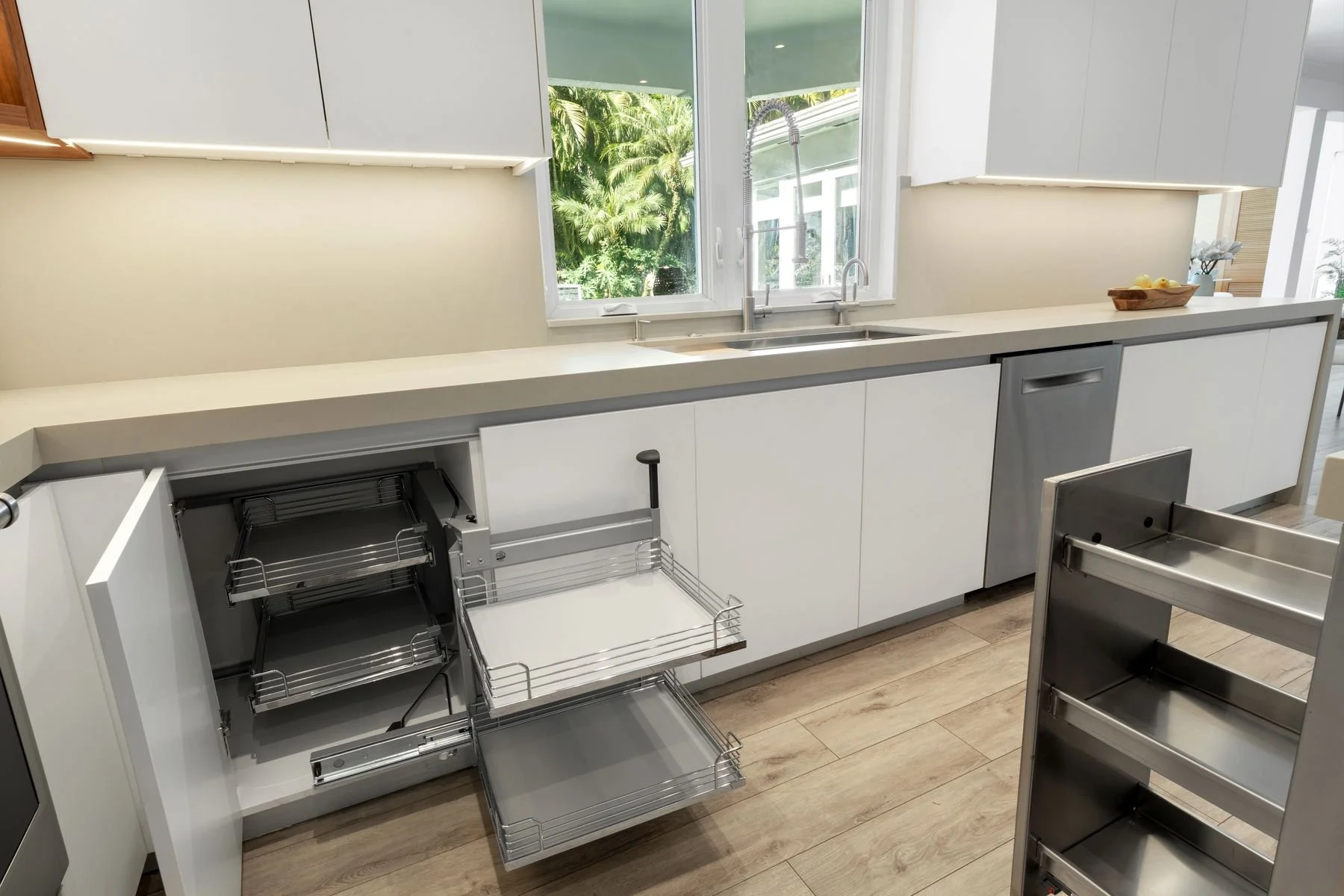 Custom cabinetry with superb storage 