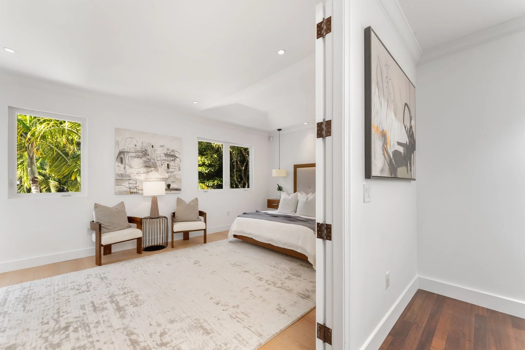 Entrance to Primary Bedroom Suite (1); 
9ft ceilings in all rooms