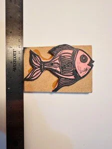 Fish | big lips  | rubber stamps