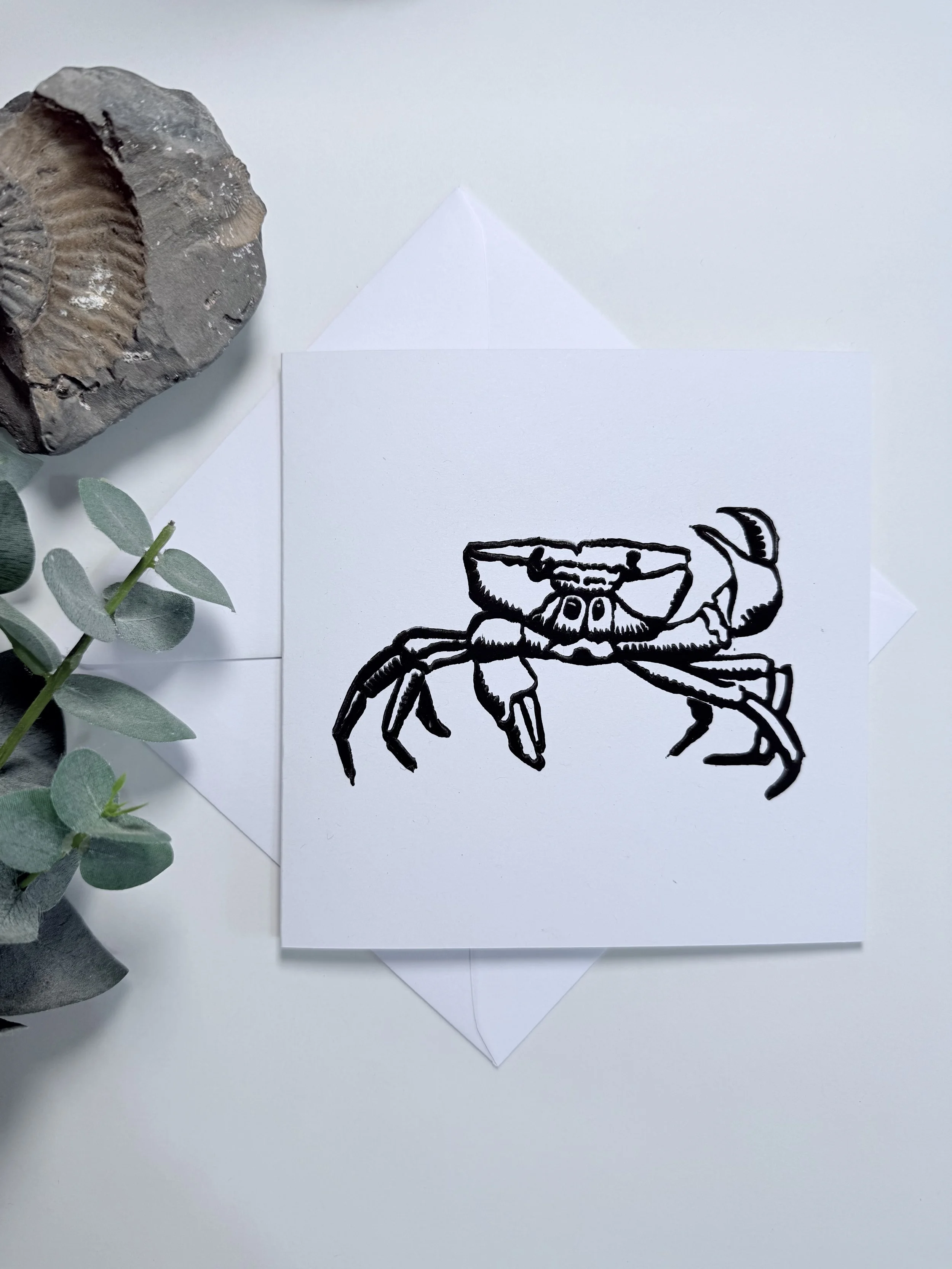 Crab greeting card