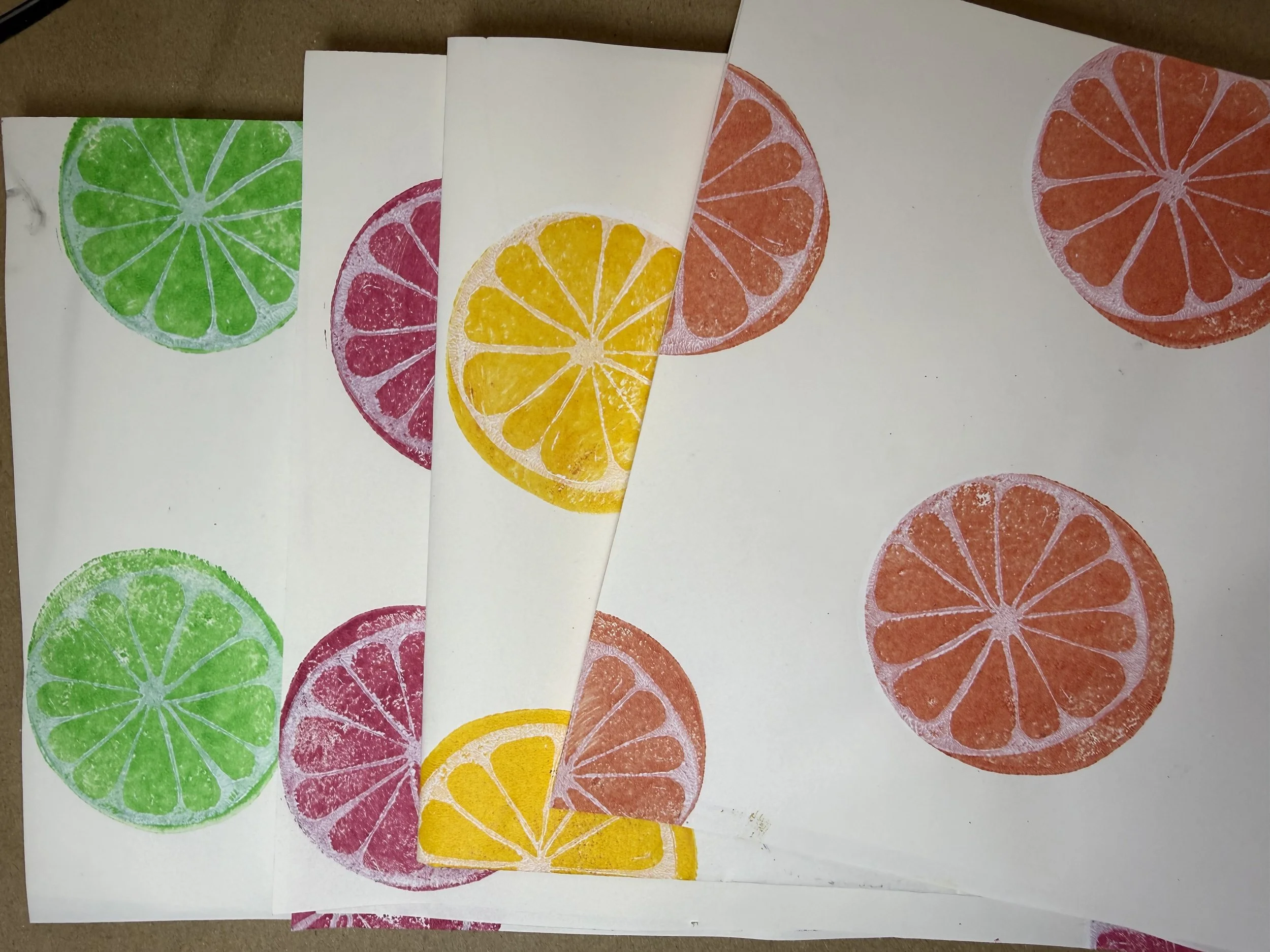 Citrus Gift wrap, wrapping paper, handprinted, luxury, gift wrap