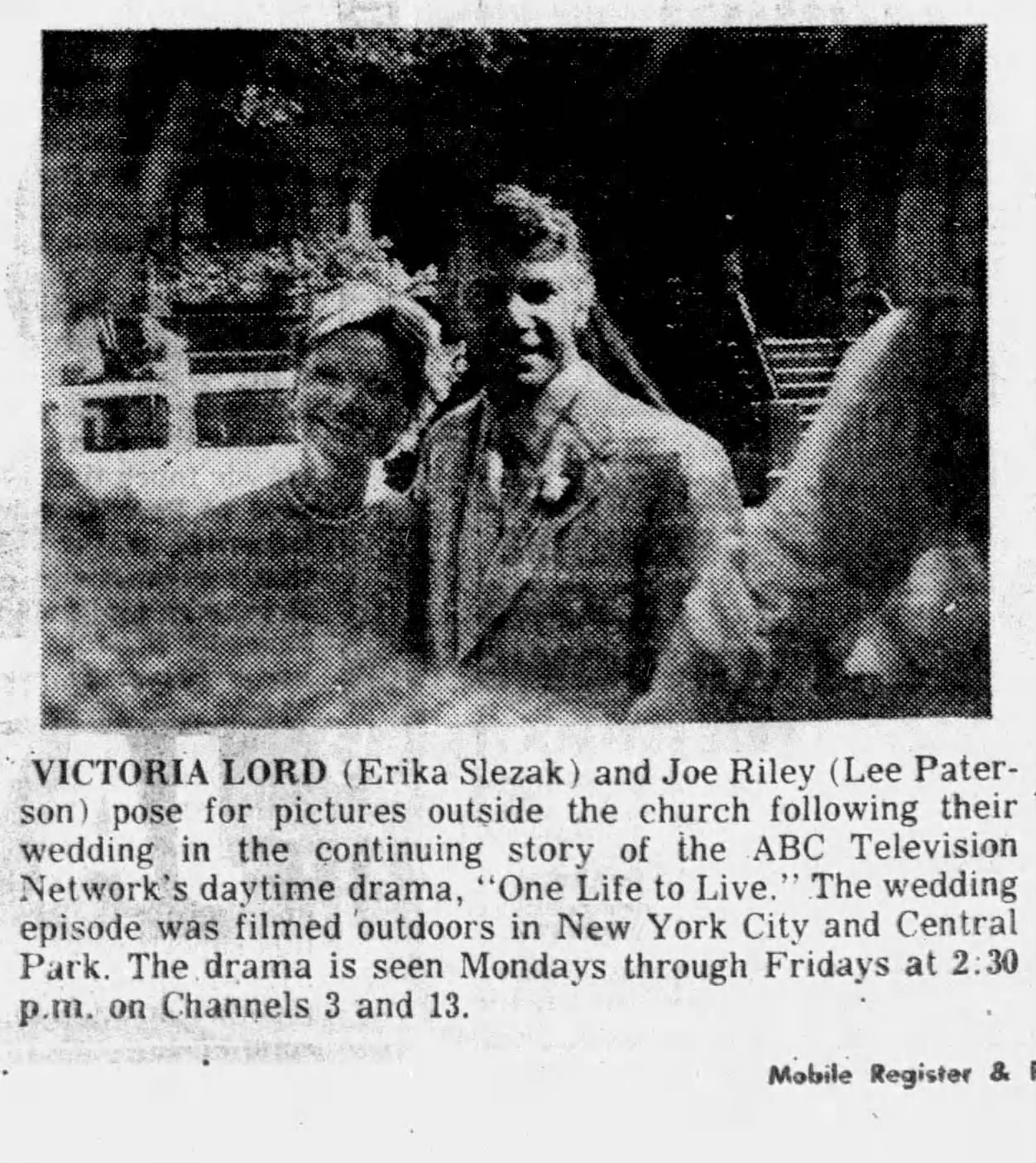 1974 Joe and Viki Central Park Wedding
