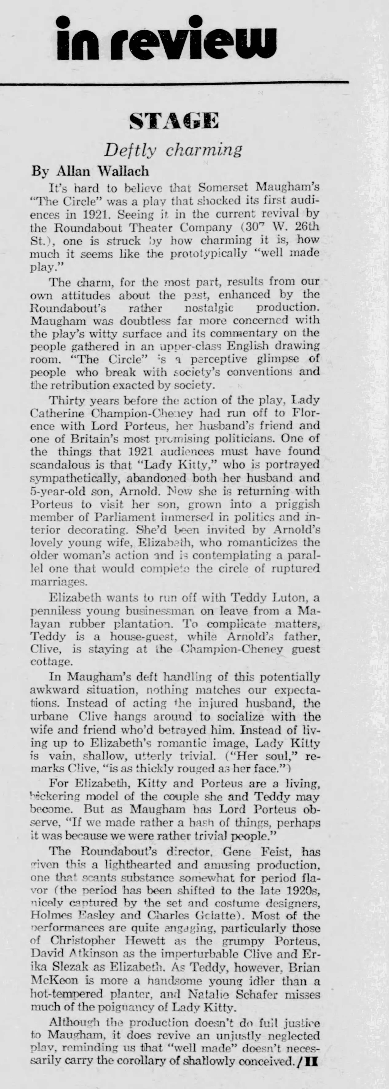 1974 Stage Deftly Charming