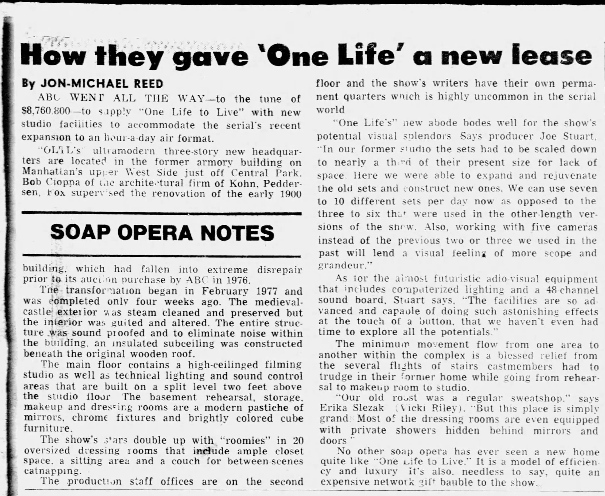 1978 ‘One Life’ A New Lease