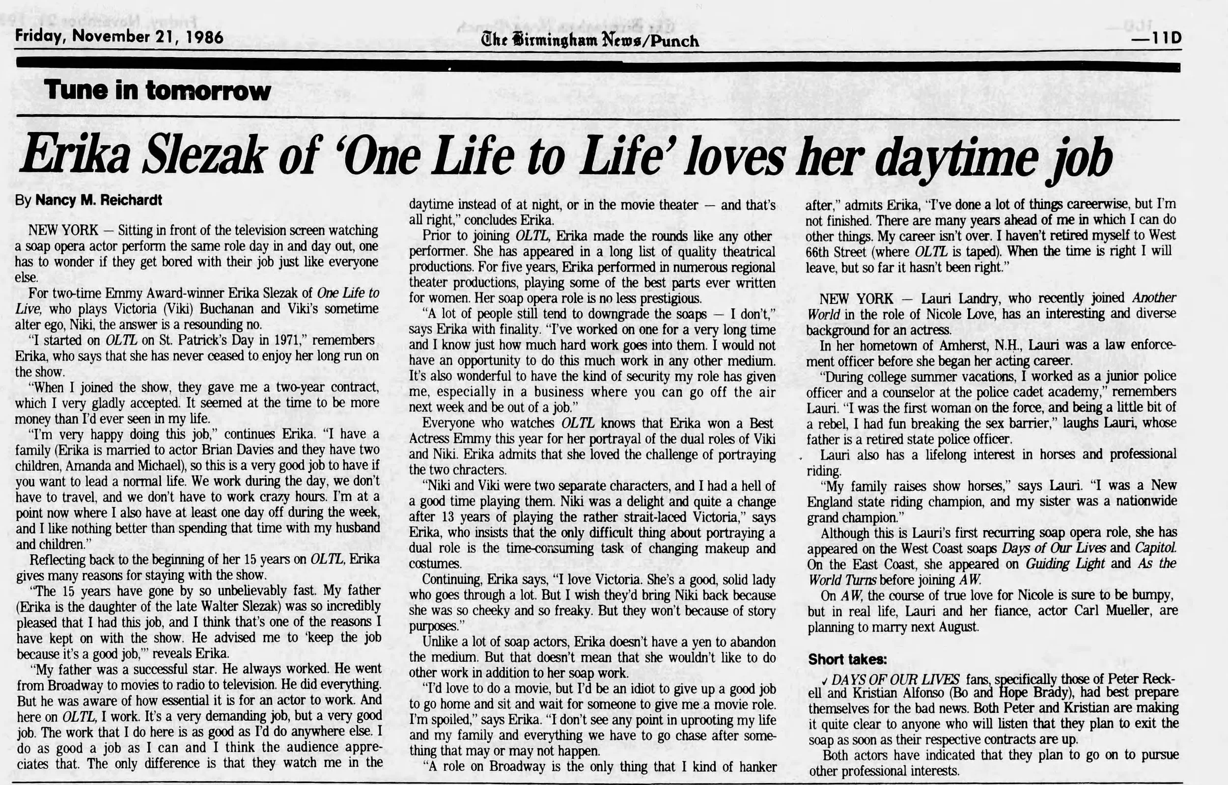 1986 Loves Her Daytime Job