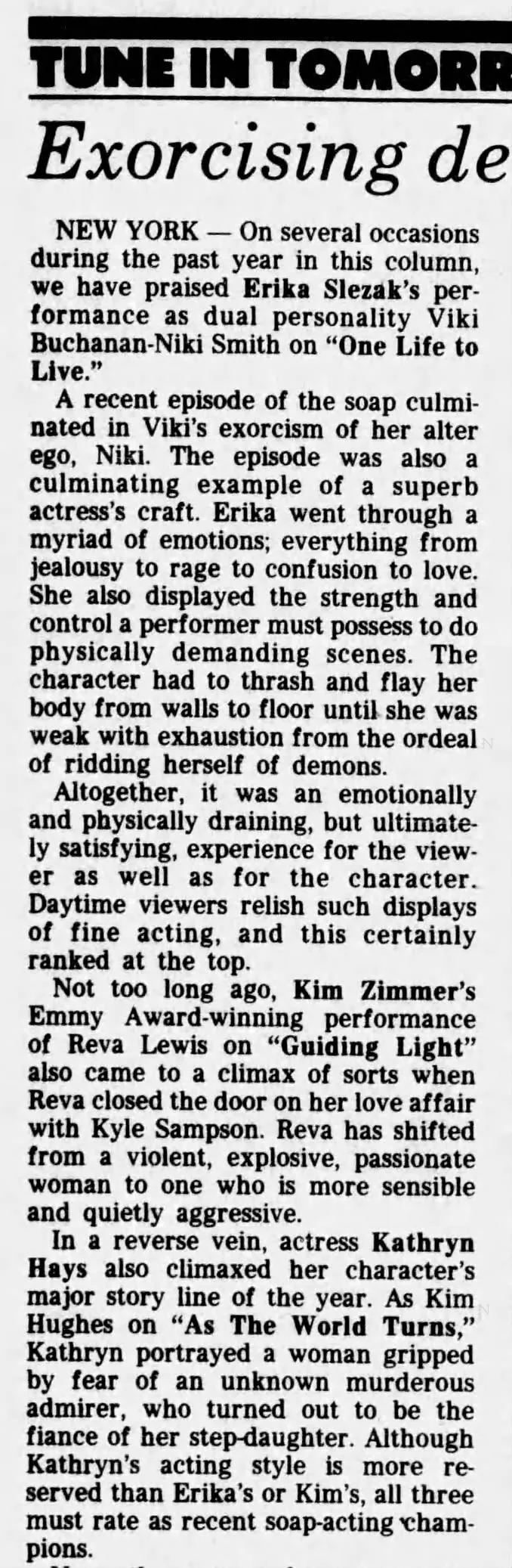 1986 Exorcising Demons