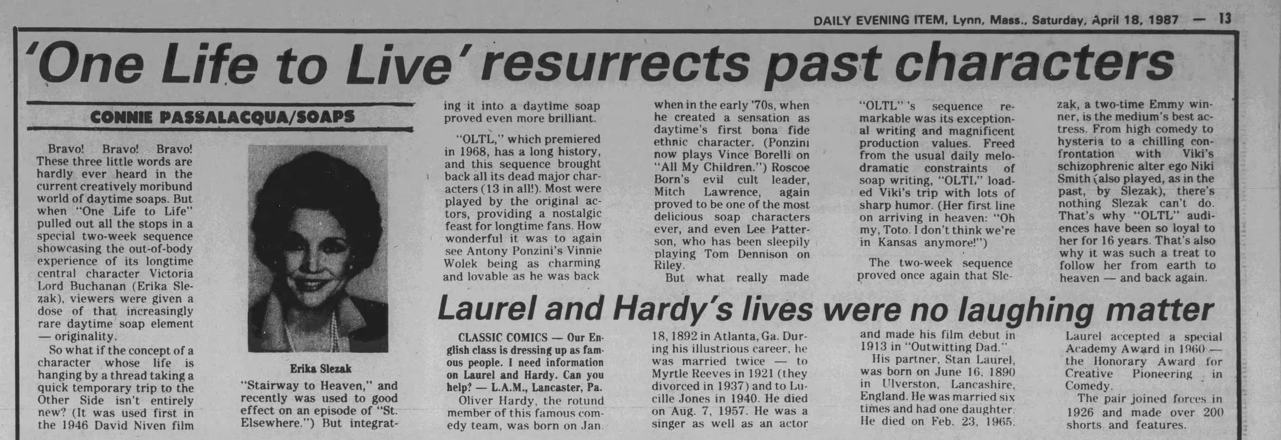 1987 One Life to Live Resurrects Past Characters