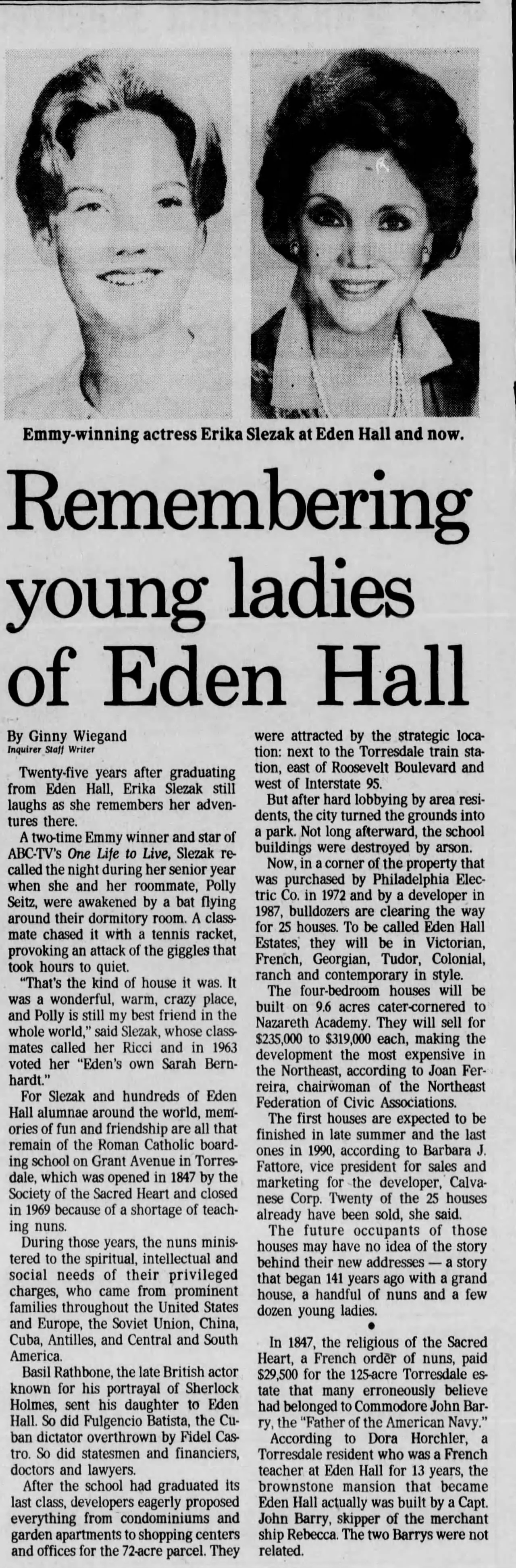 1988 Remembering Young Ladies of Eden Hall