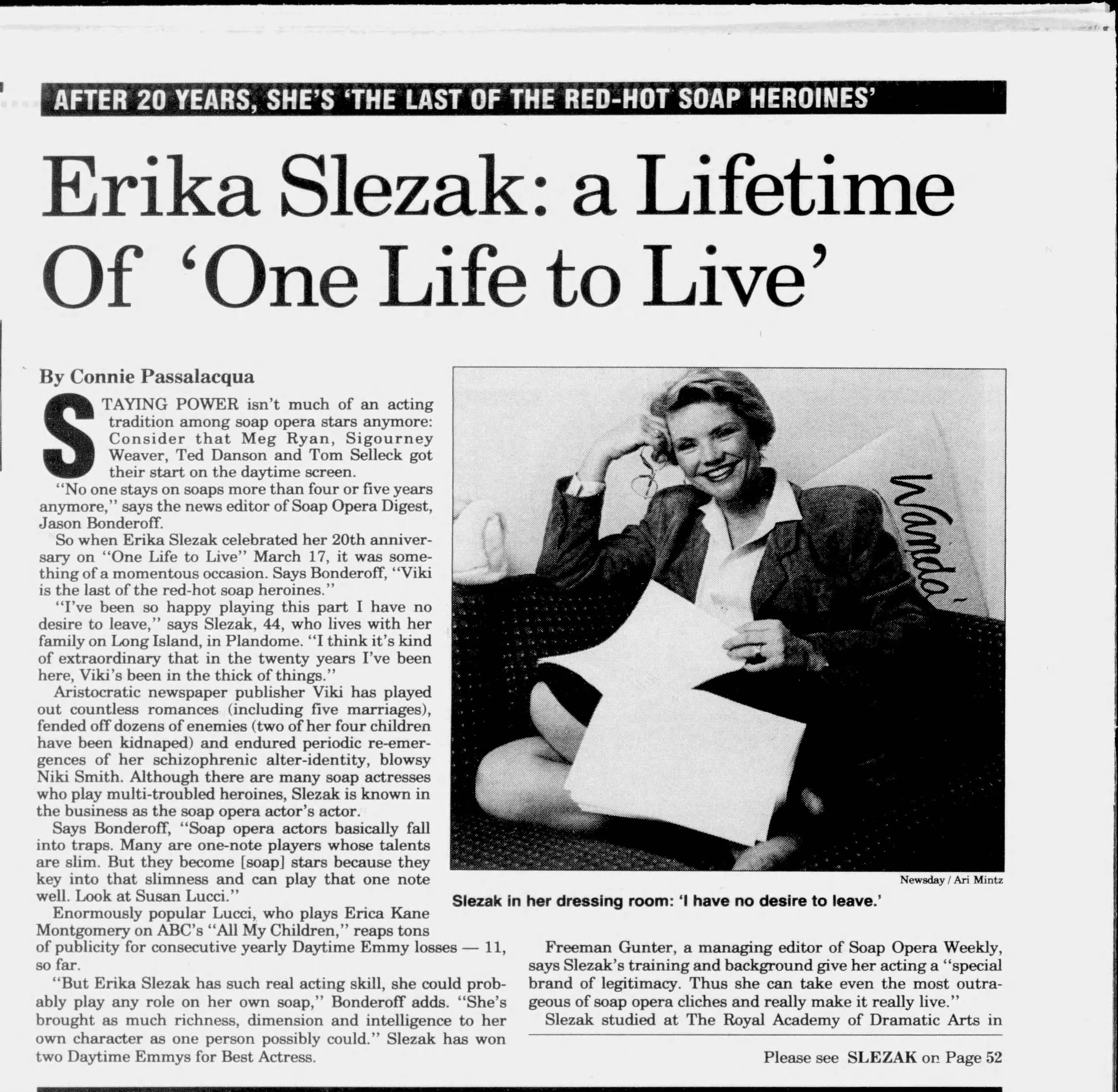 1991 A Lifetime of ‘One Life to live’