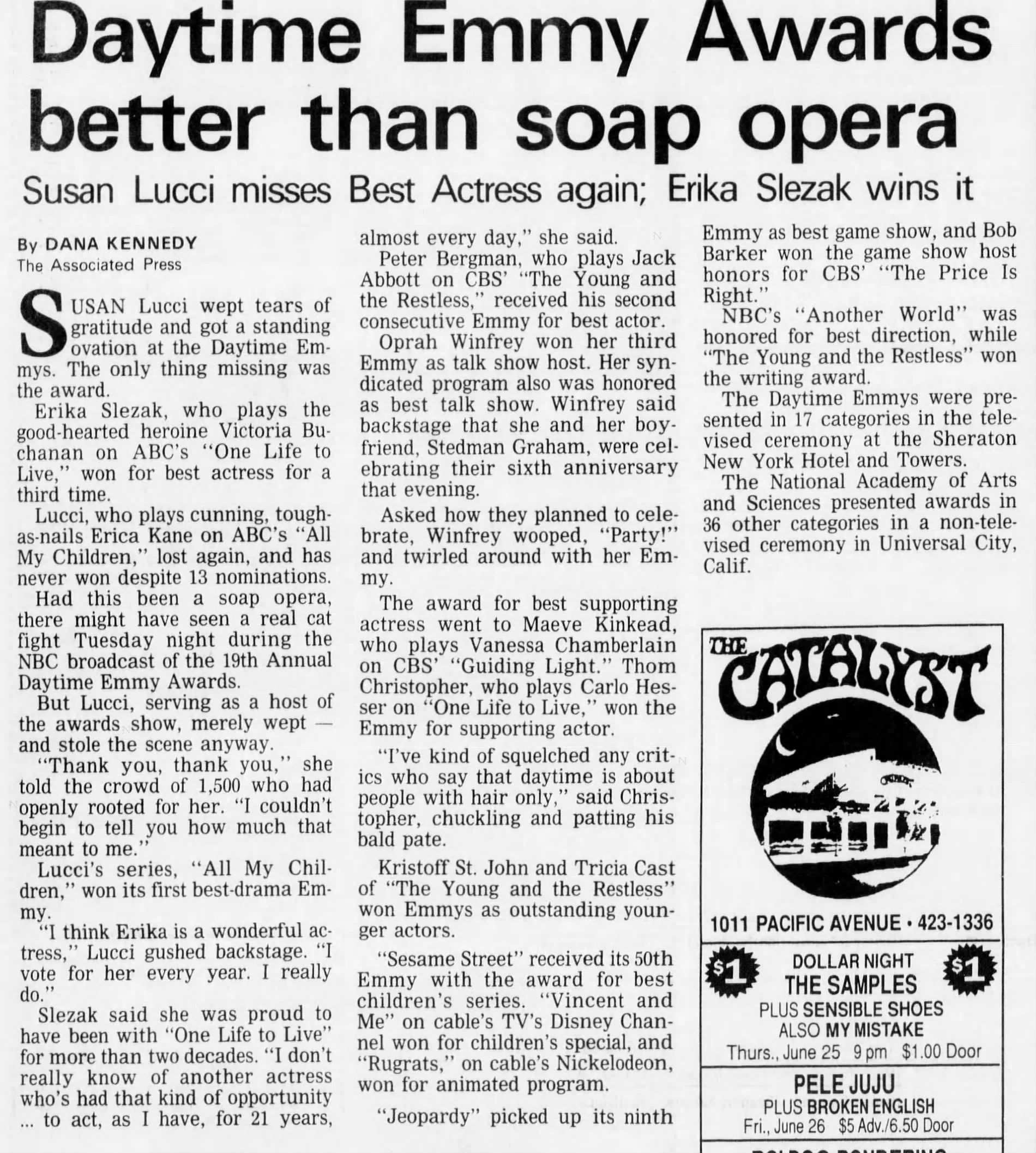 1992 Daytime Emmys Better Than Soap Opera