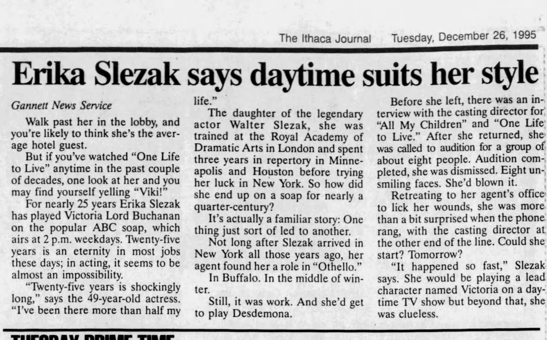 1995 Slezak Says Daytime Suits Her