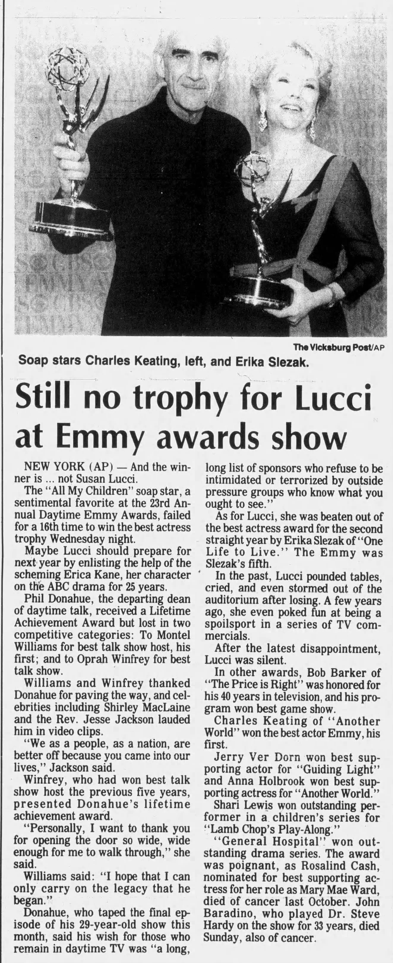 1996 Trophy for Slezak