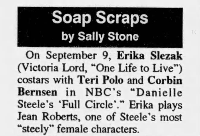 1996 Slezak Co-Stars in Full Circle