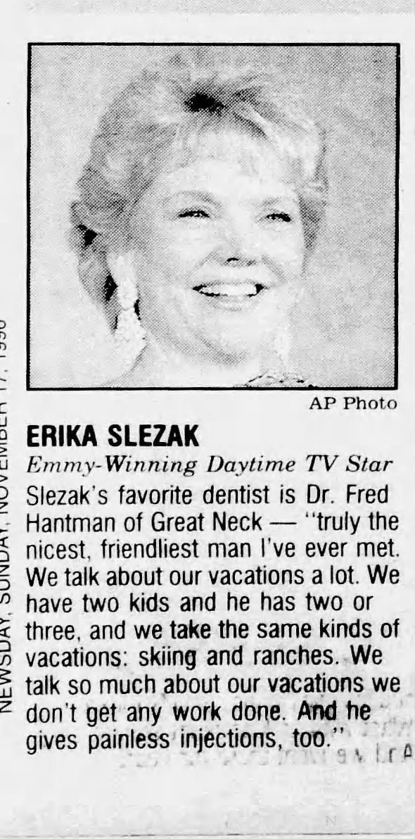 1996 Slezak’s Favorite Dentist