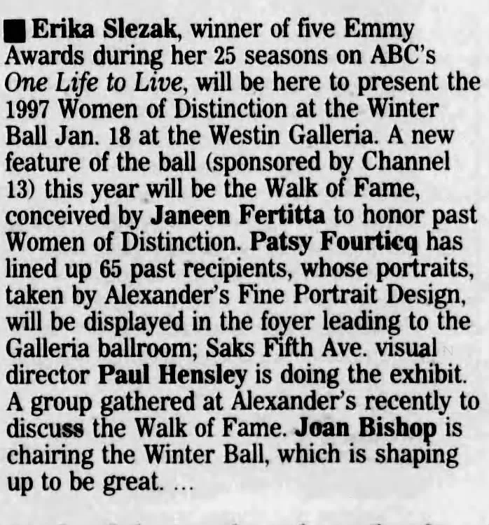 1996 Women of Distinction
