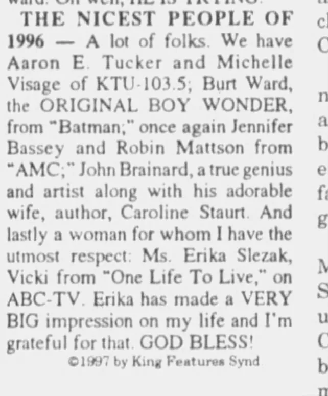 1996 Nicest People of 1996