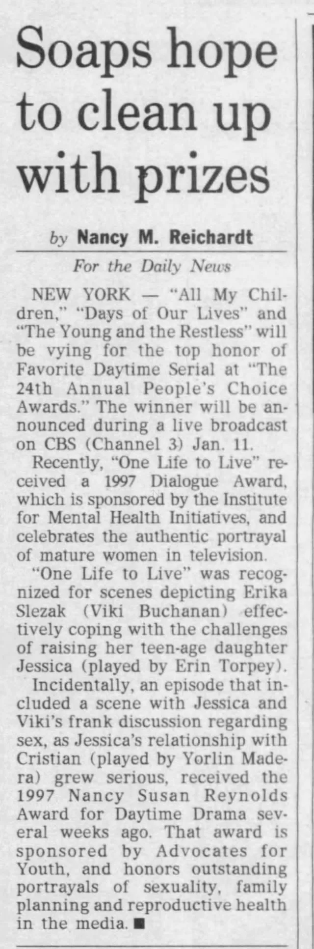 1998 Soaps Hope to Clean up
