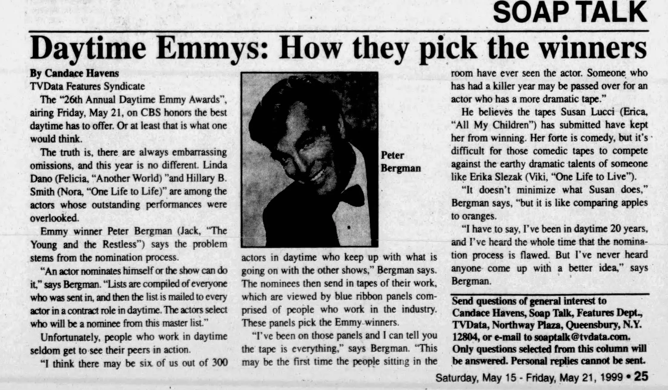 1999 Picking Emmy Winners