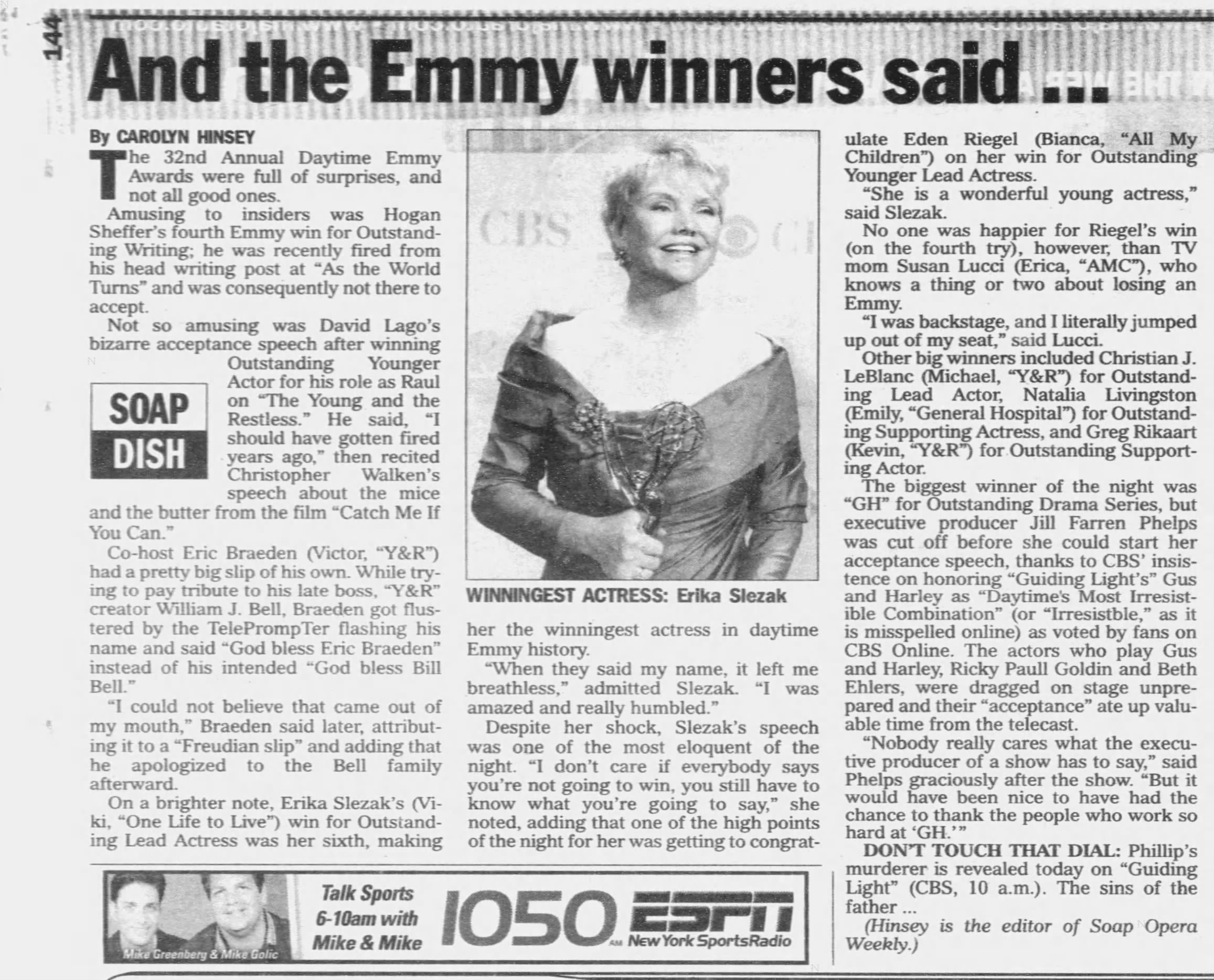 2005 And The Emmy Winners…