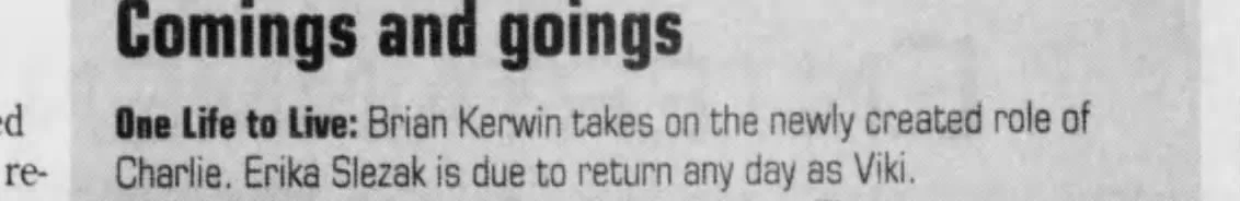 2007 Comings and Goings