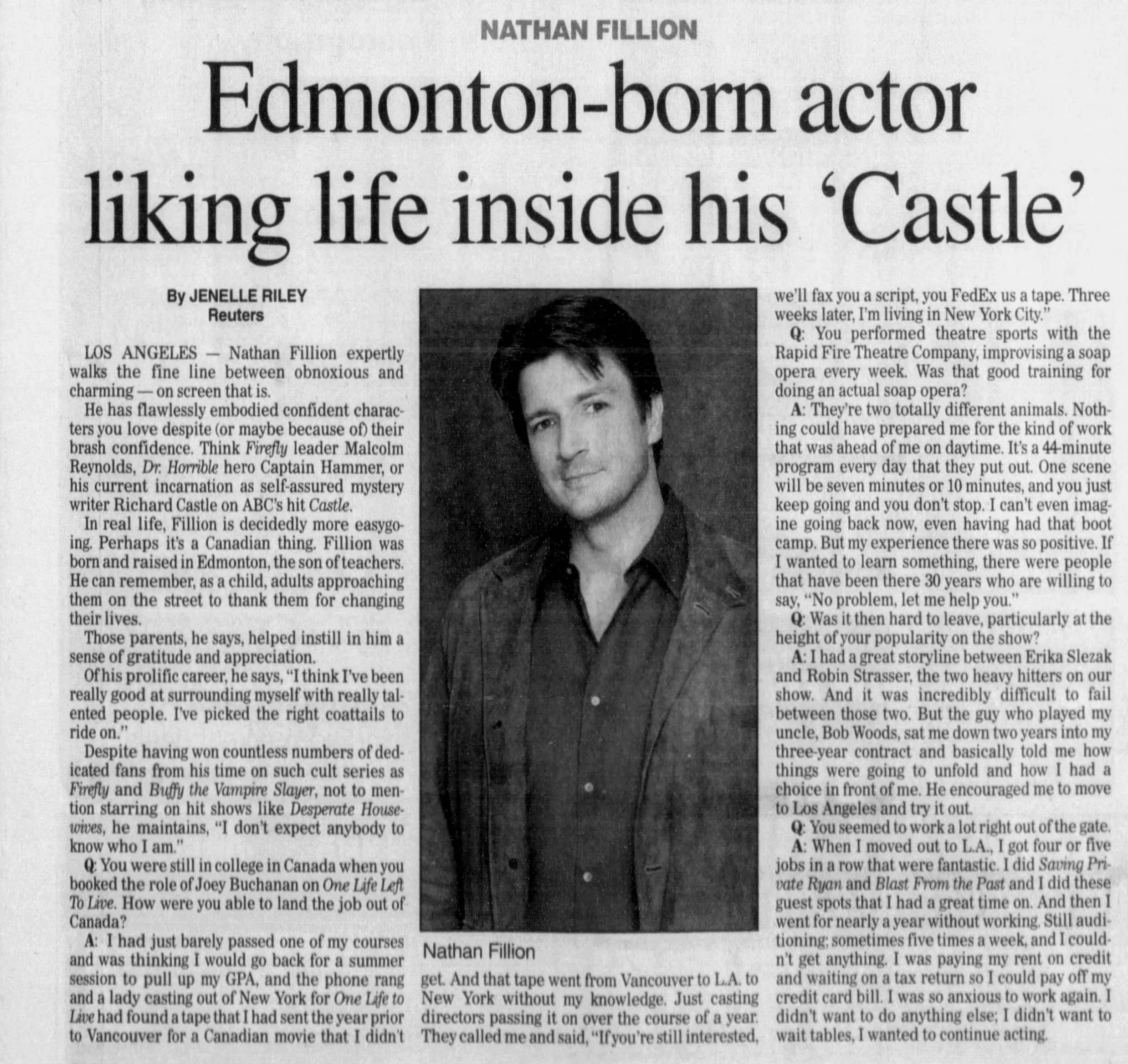2011  Fillion Inside His Castle