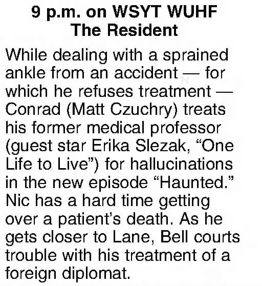 2018 ‘The Resident’