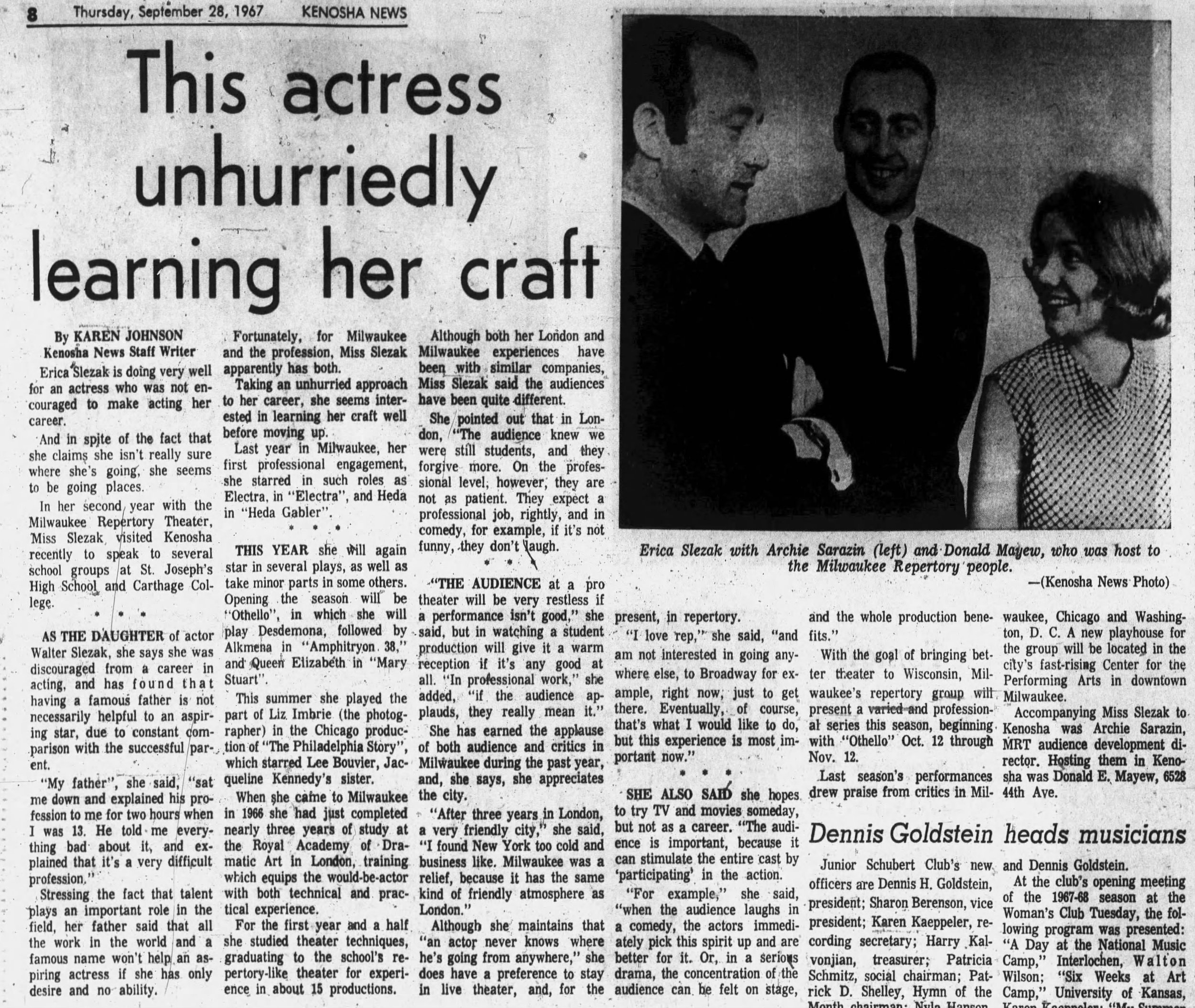 1967 Unhurriedly Learning Her Craft