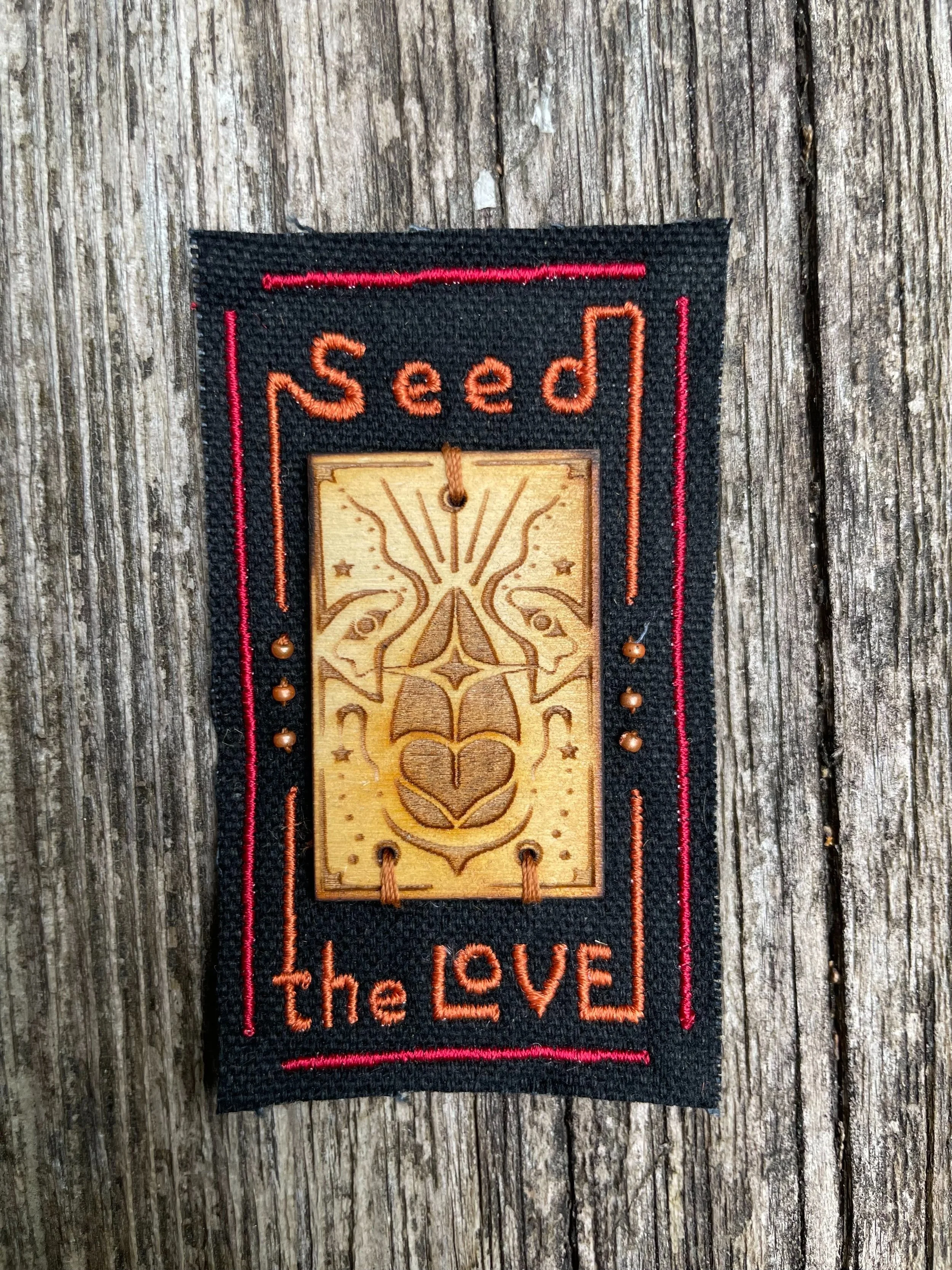 darkness ~ wood & textile patch