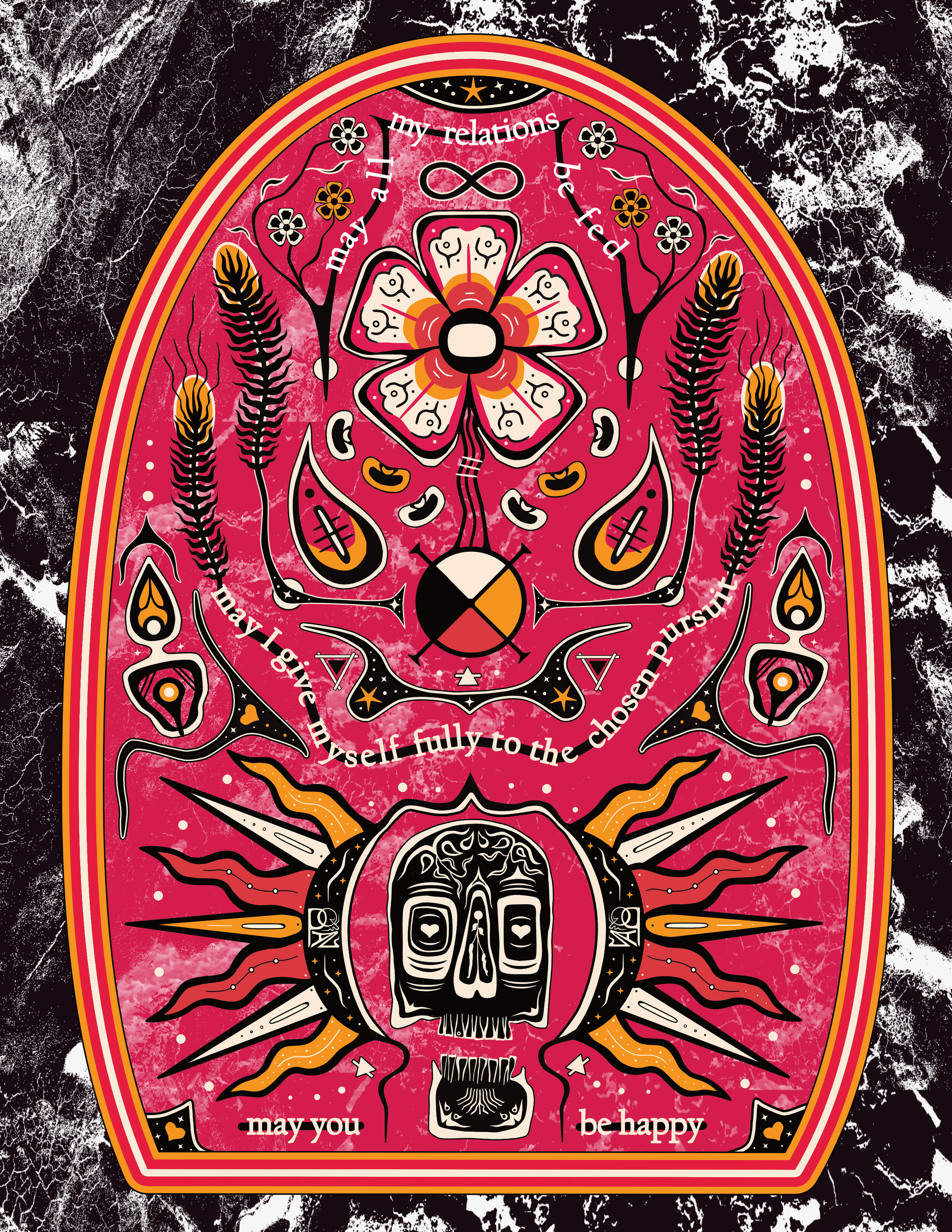 may all my relations be fed ~ paper prints